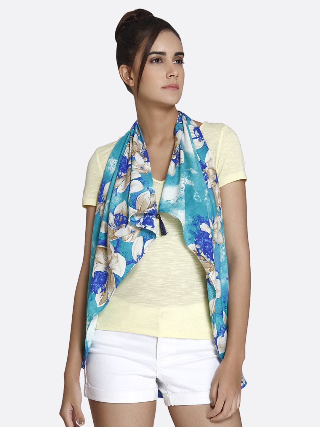 

shiloh Women Blue Printed Scarf