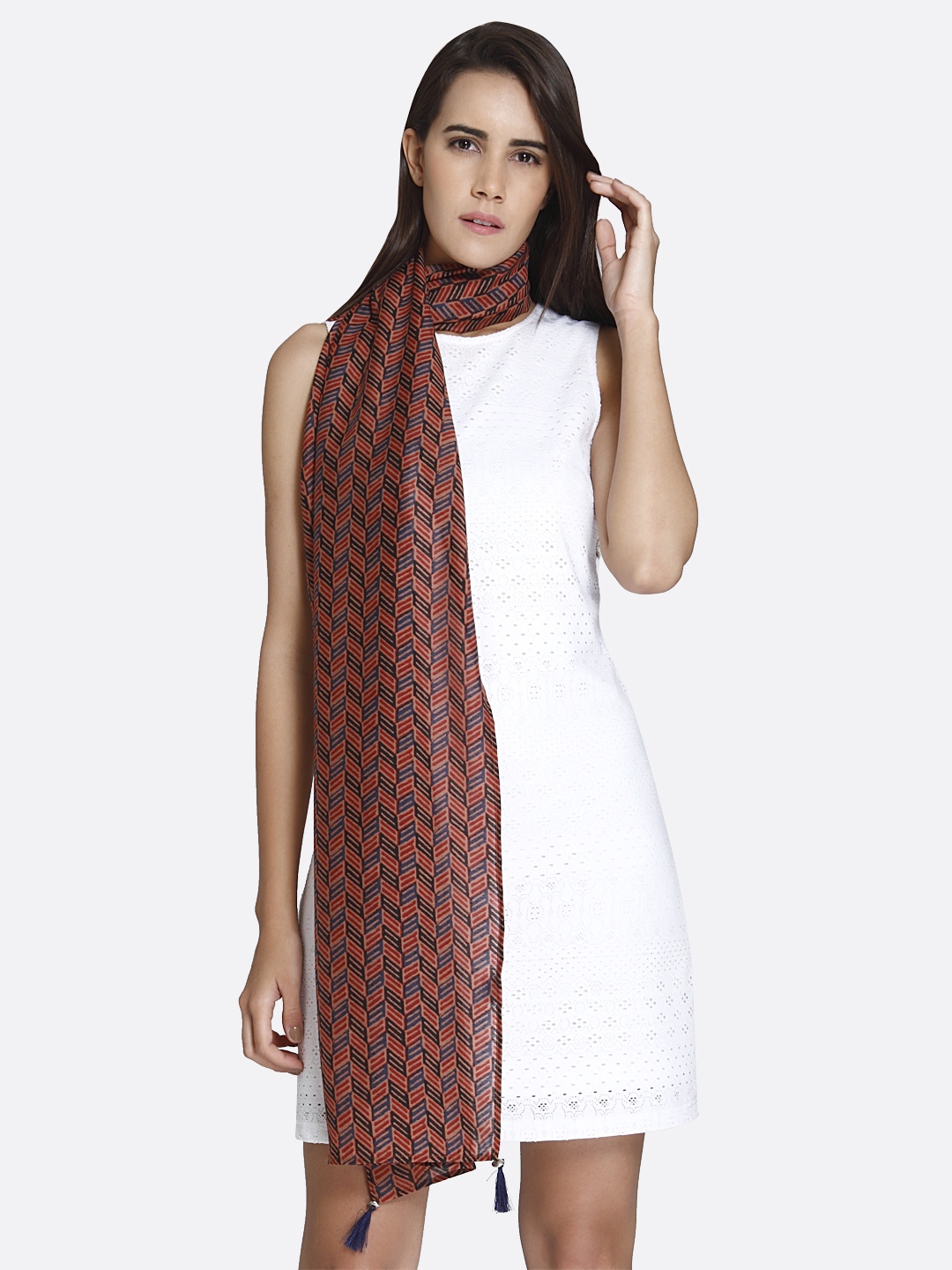 

shiloh Women Brown Printed Scarf