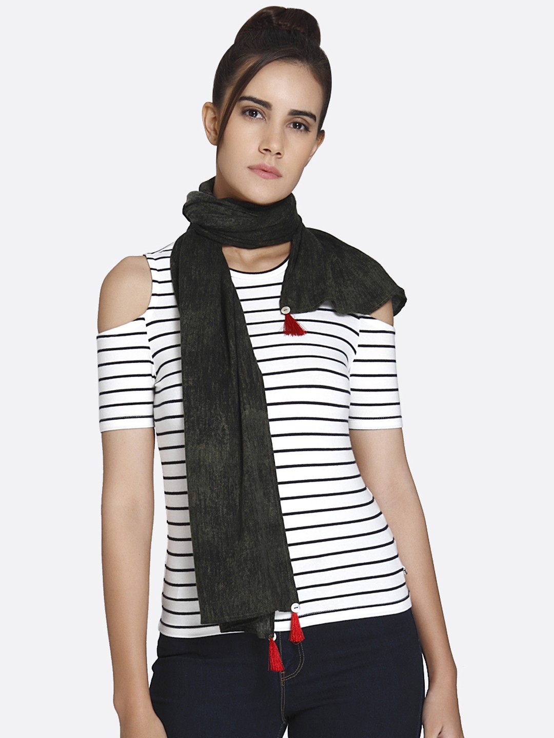 

shiloh Women Green Printed Scarf