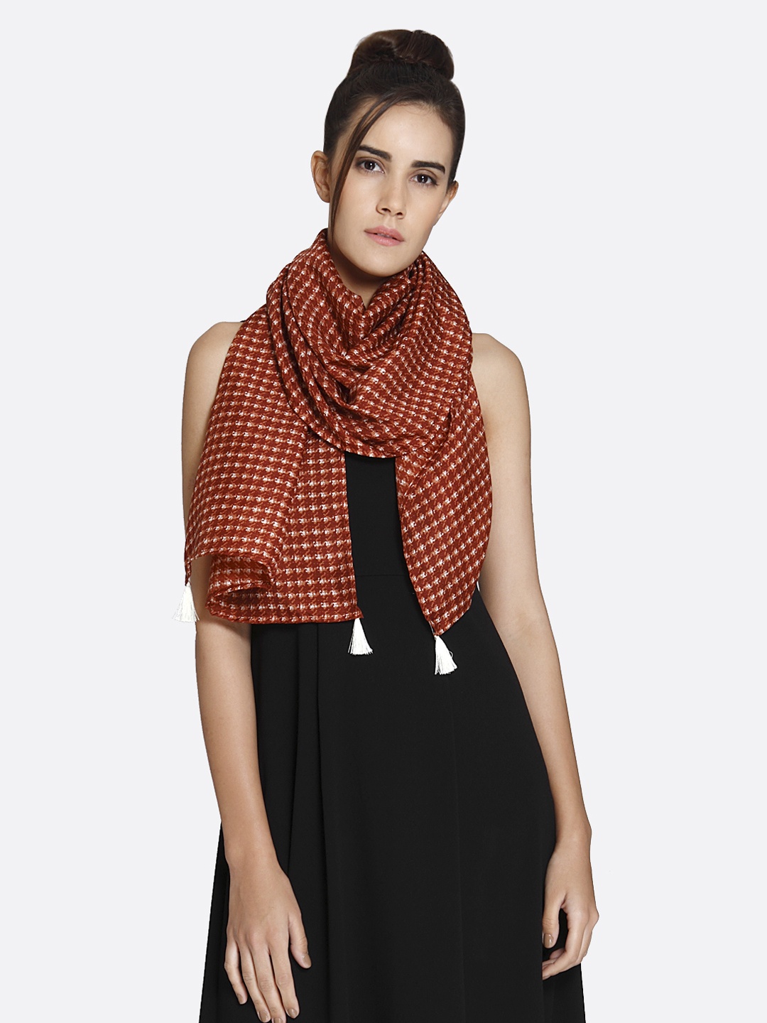 

shiloh Women Brown Printed Scarf