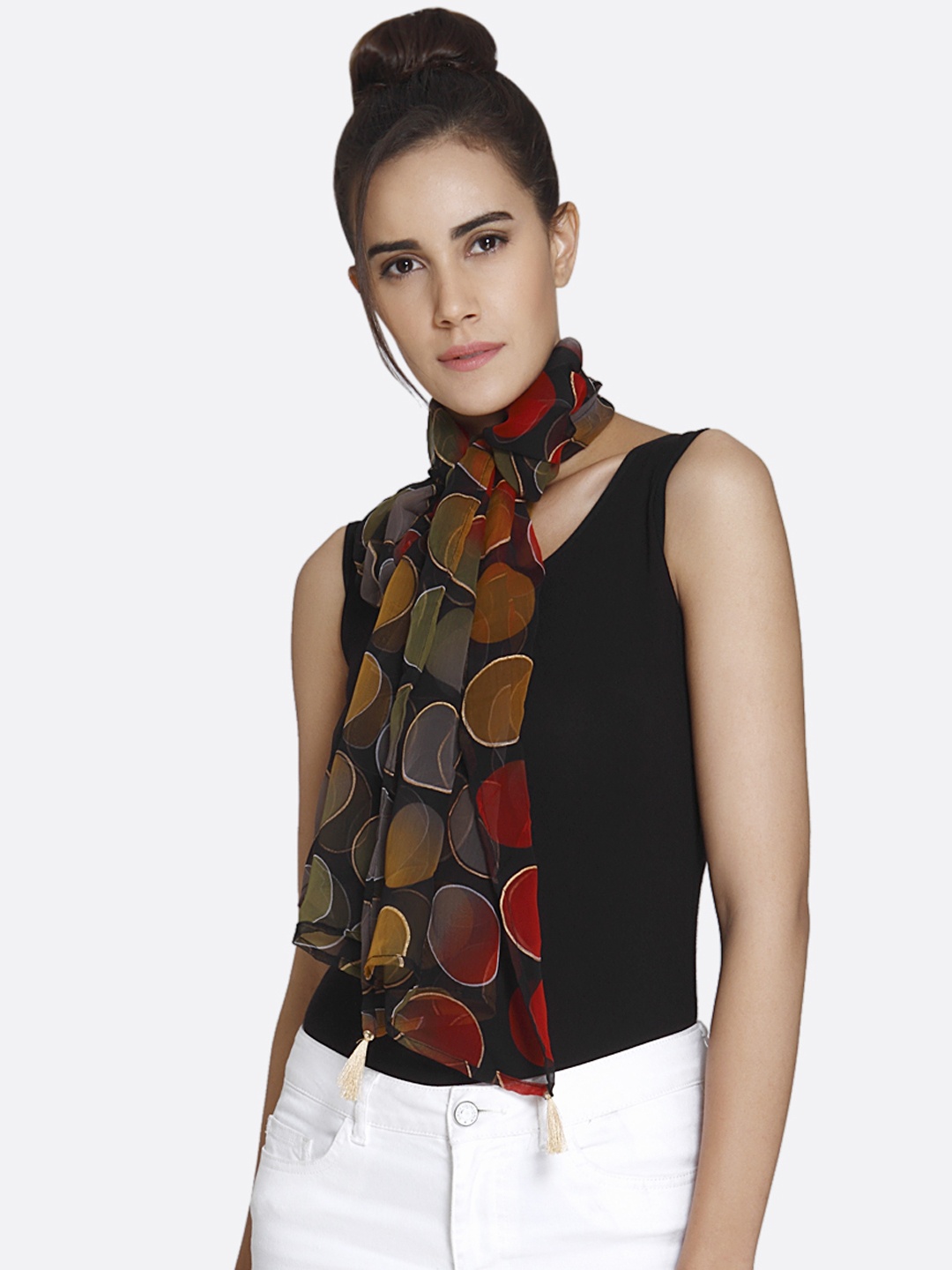 

shiloh Women Black Printed Scarf