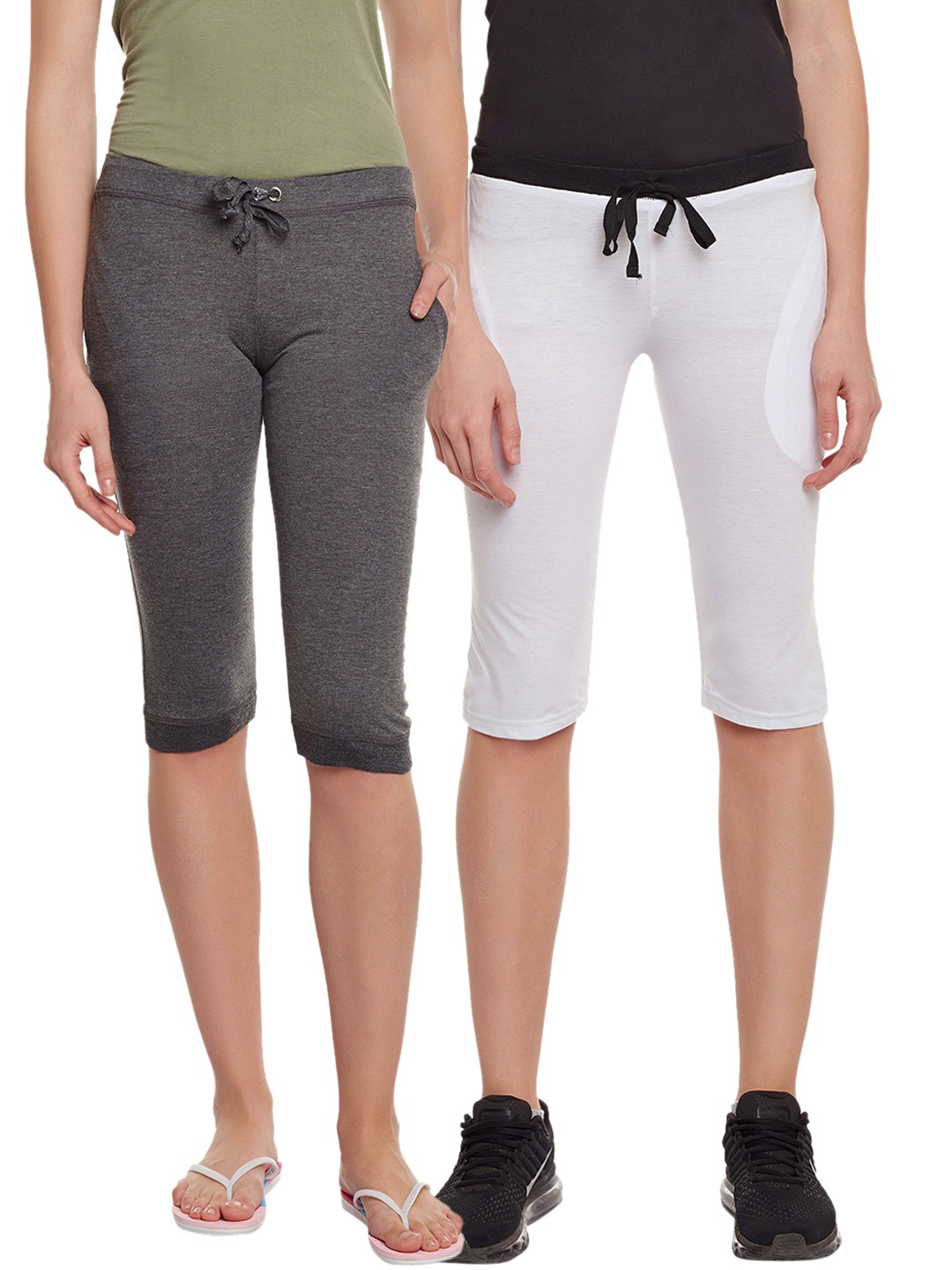 

VIMAL JONNEY Pack of 2 Capris, White