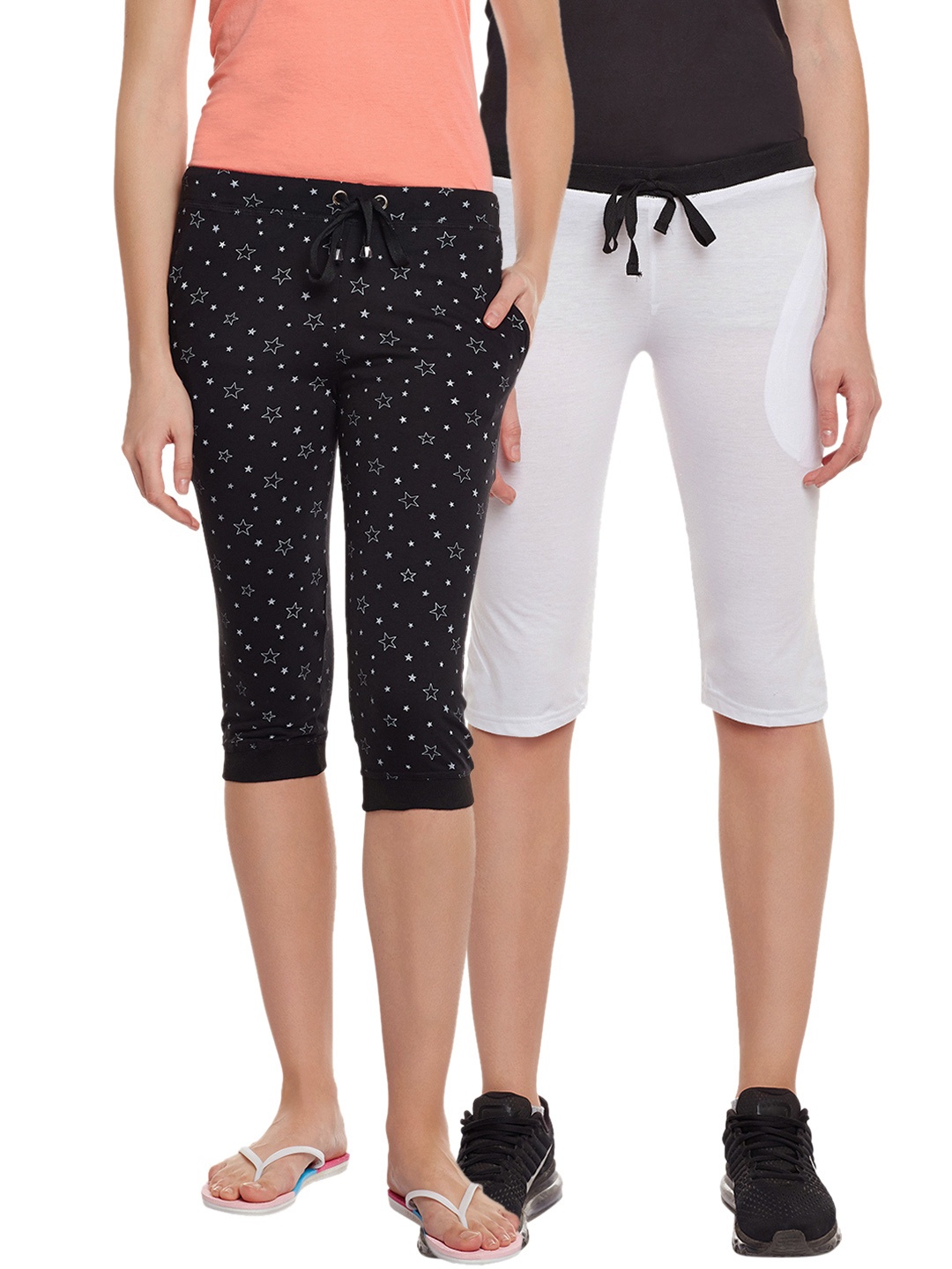 

VIMAL JONNEY Pack of 2 Capris, White