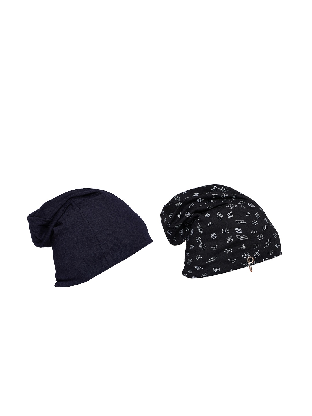 

VIMAL JONNEY Men Pack of 2 Beanie Caps, Navy blue