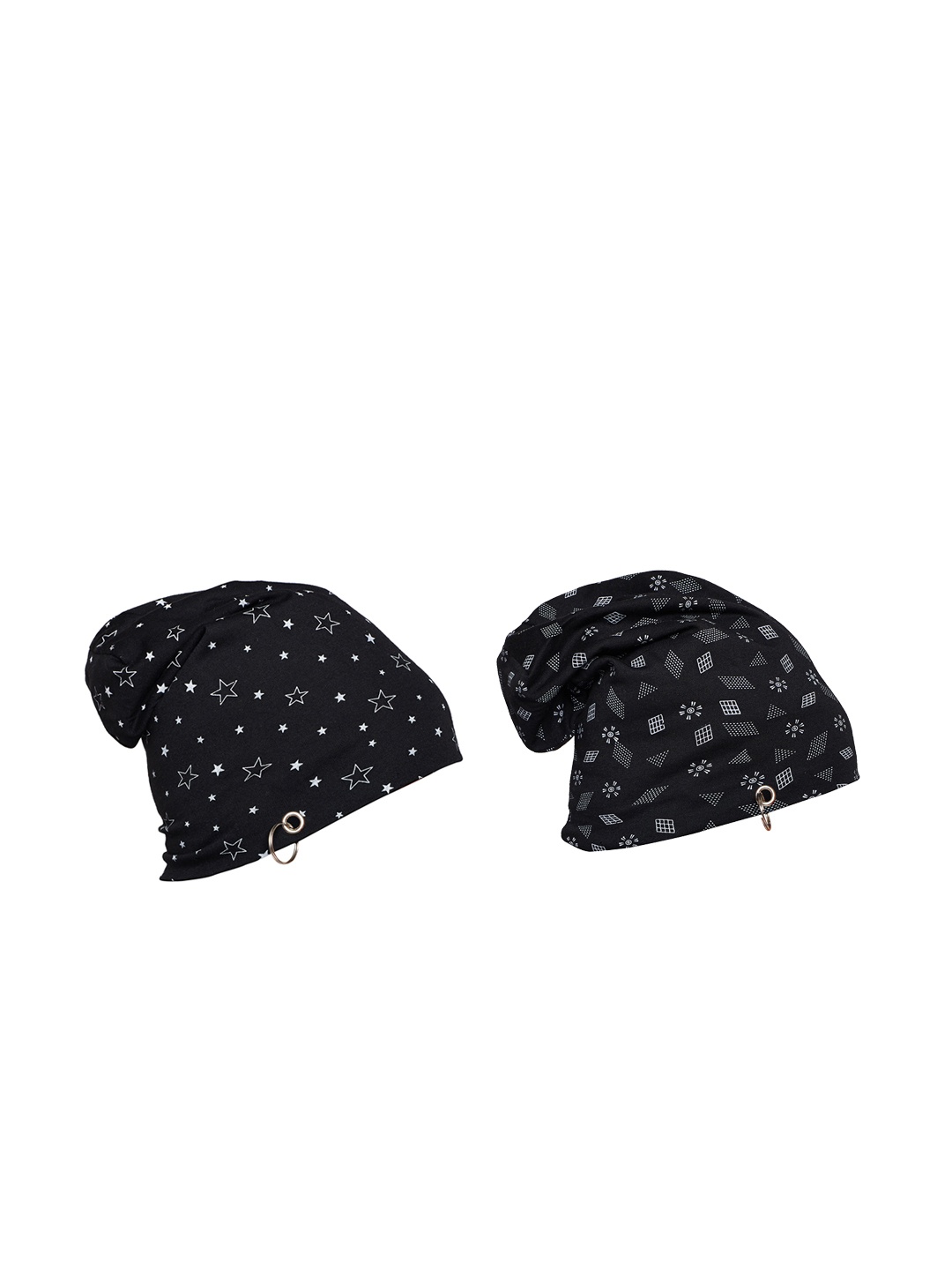 

VIMAL JONNEY Men Pack of 2 Beanies, Black