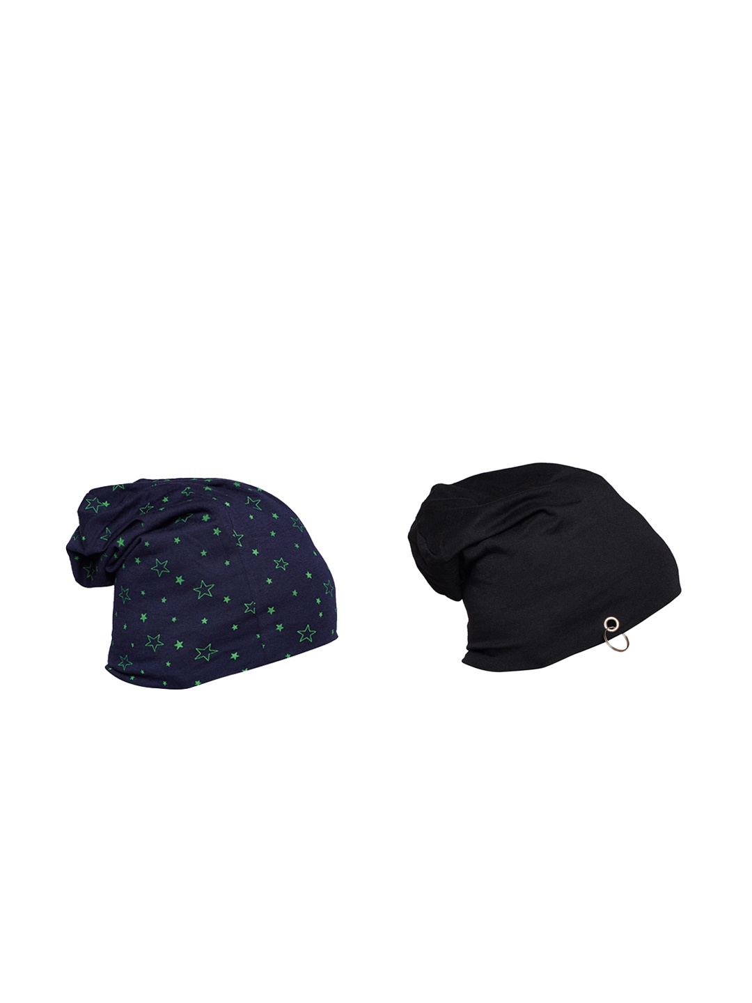 

MACK JONNEY Men Pack of 2 Beanies, Black