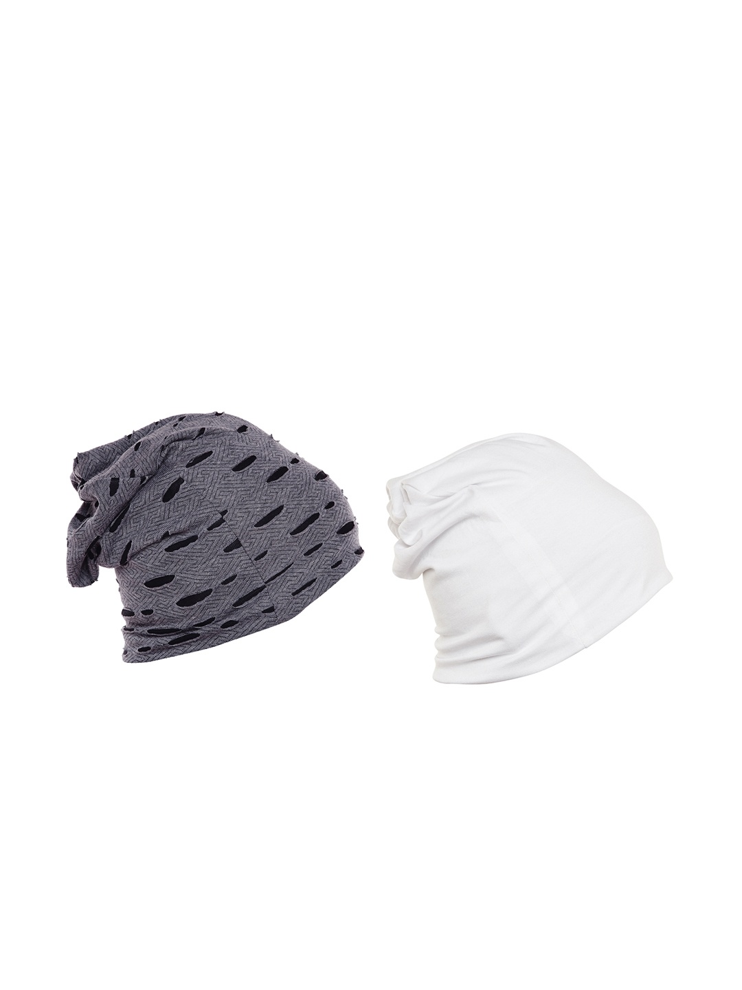 

VIMAL JONNEY Men Pack of 2 Beanies, White