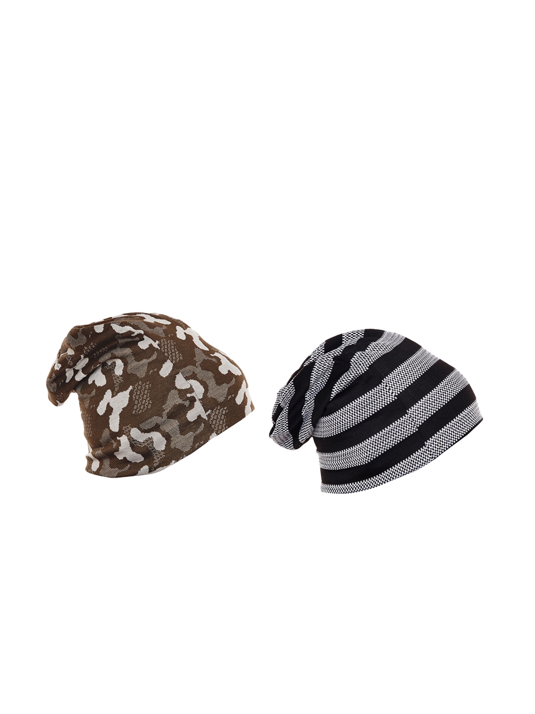 

VIMAL JONNEY Men Pack of 2 Beanie Cap, Olive