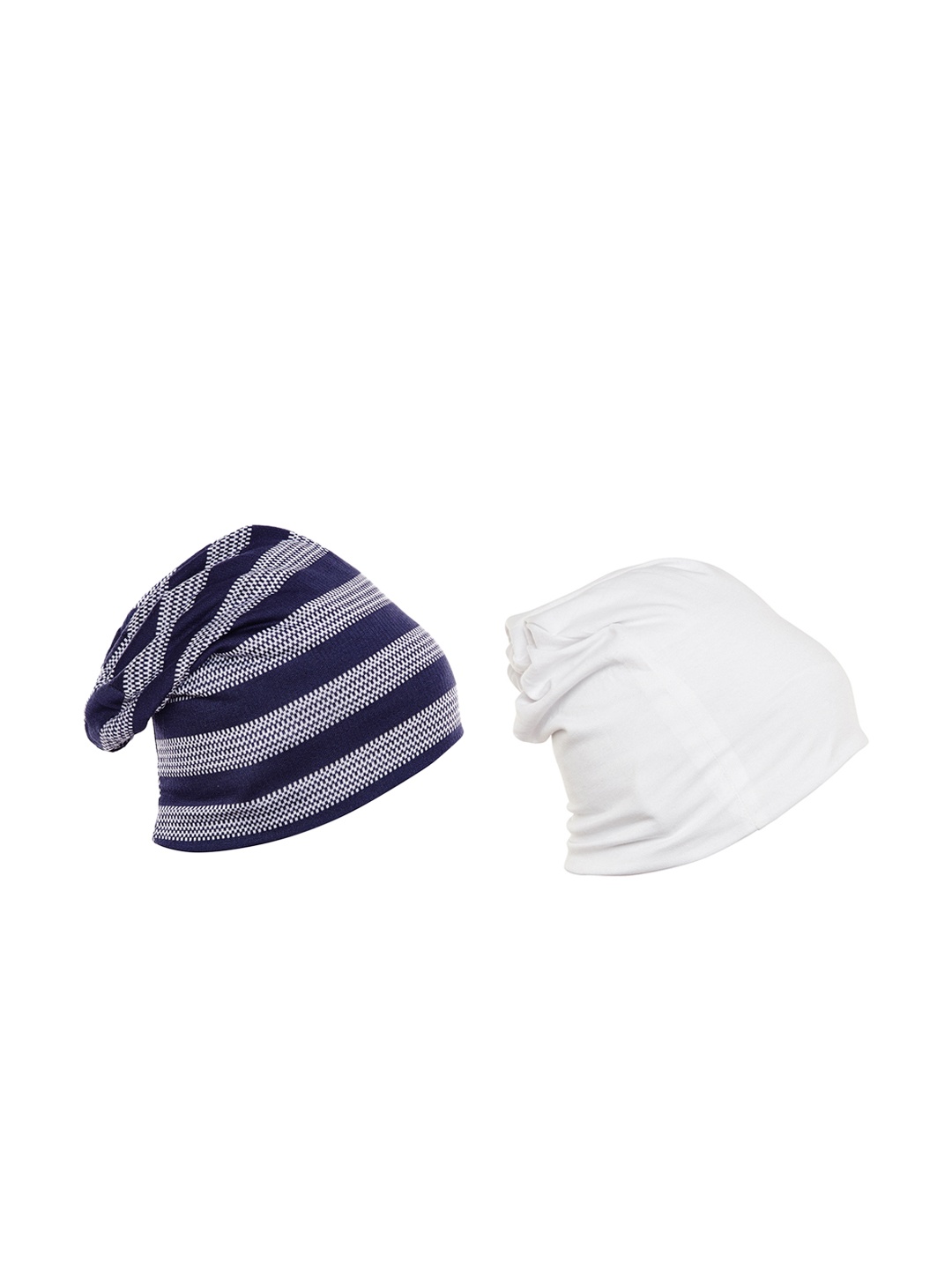 

VIMAL JONNEY Men Pack of 2 Beanies, White