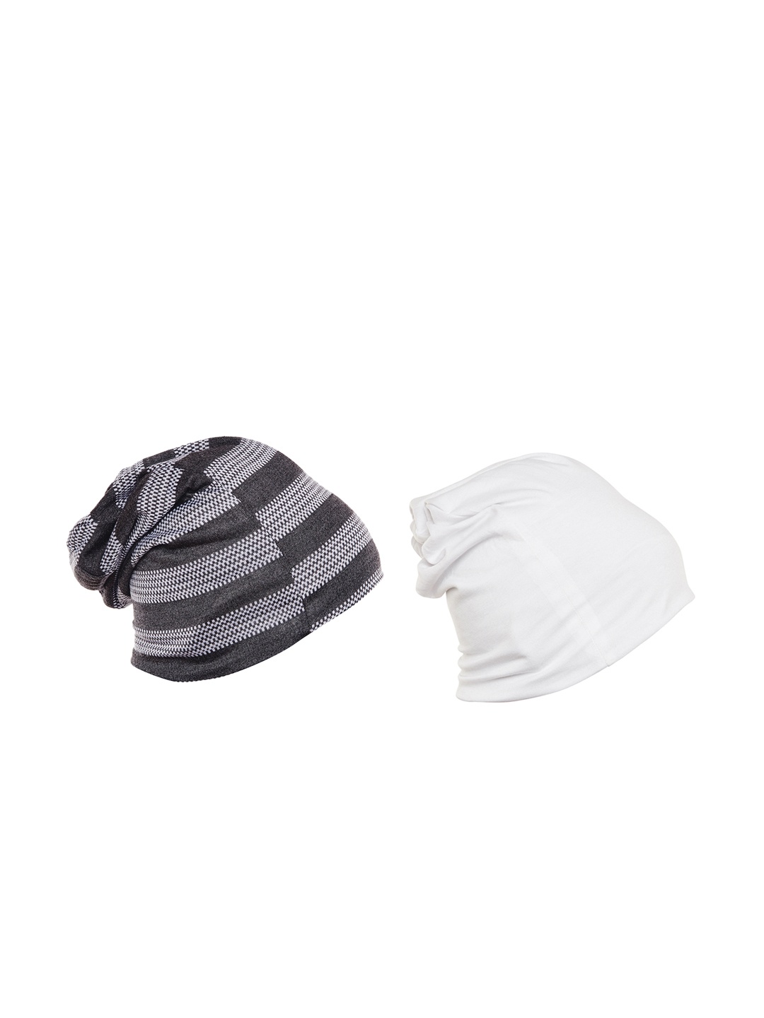 

VIMAL JONNEY Men Pack of 2 Beanies, White