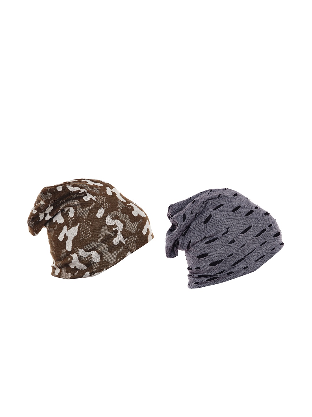 

VIMAL JONNEY Men Pack of 2 Beanie Caps, Olive