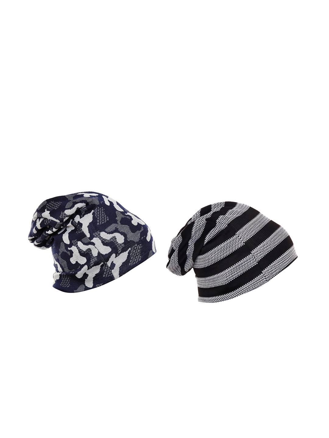 

VIMAL JONNEY Men Pack of 2 Beanie Cap, Navy blue