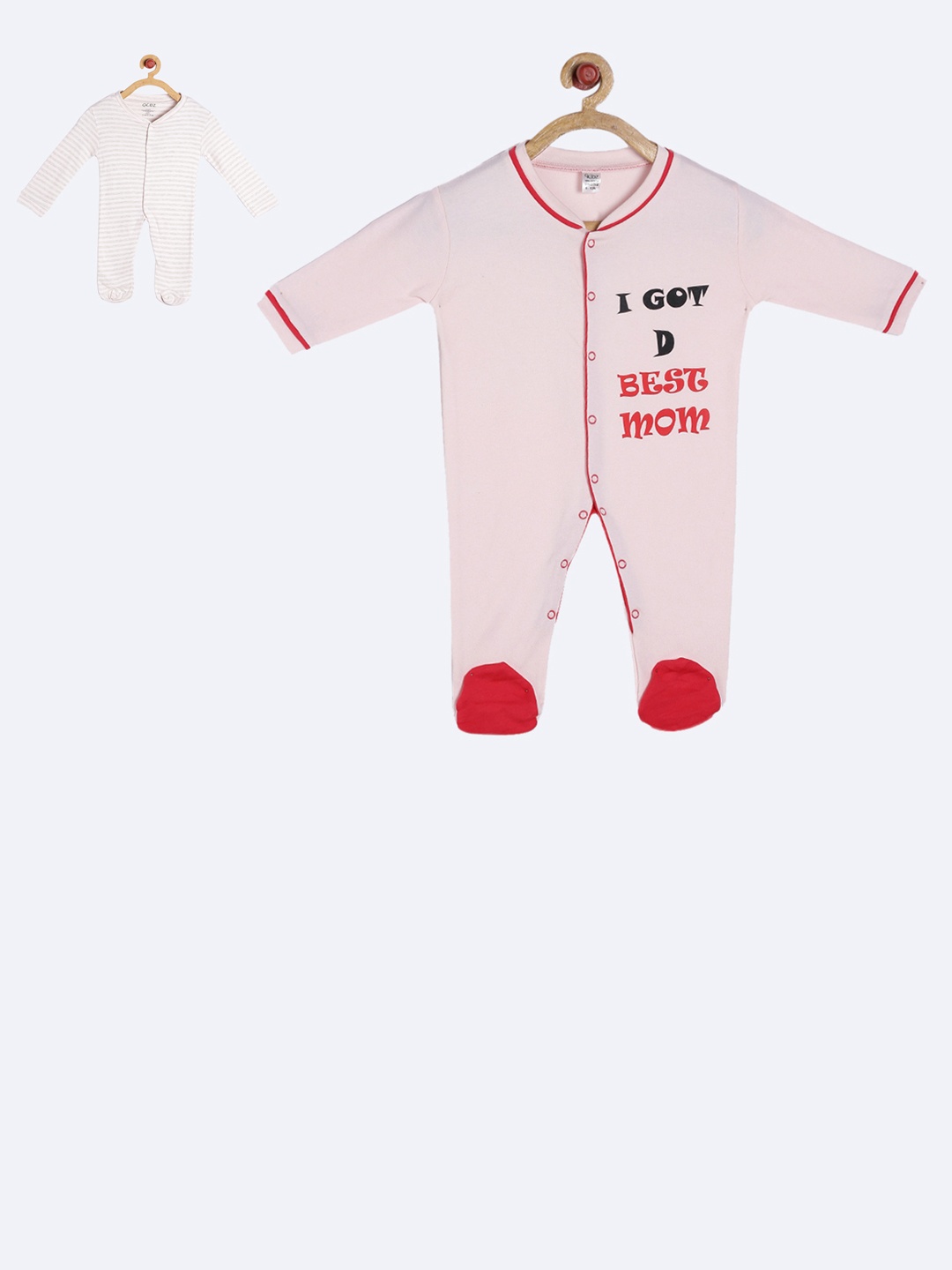 

GKIDZ Kids Pack Of 2 Printed Sleepsuits, Pink
