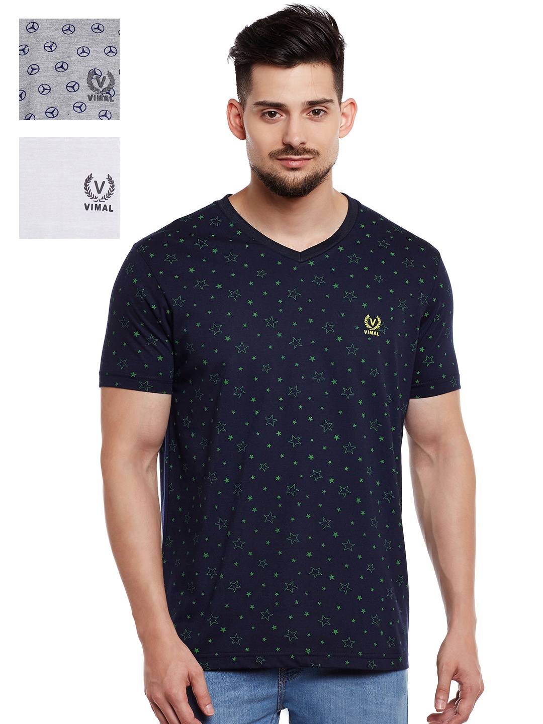 

MACK JONNEY Pack of 3 Slim Fit T-shirts, White