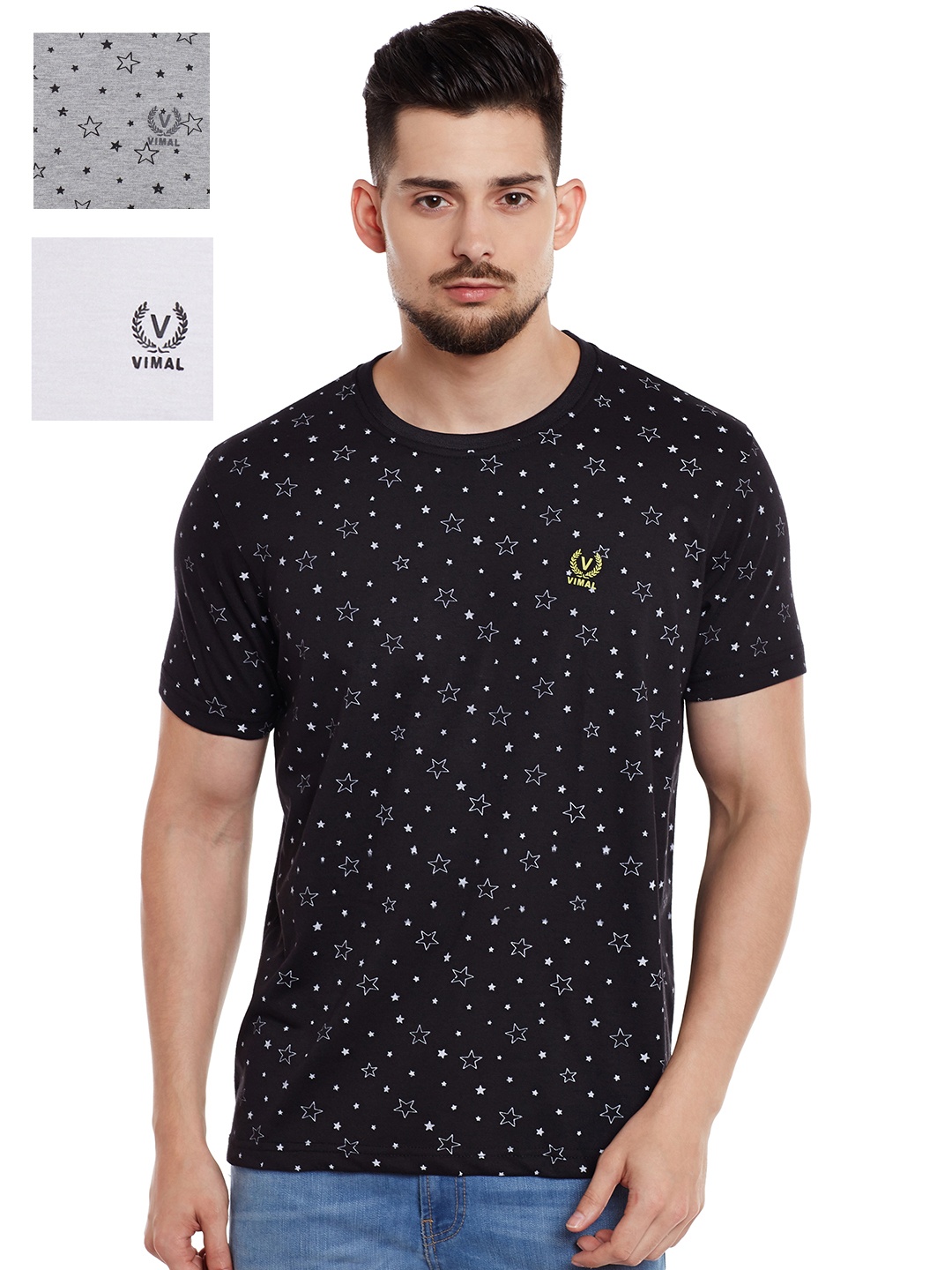 

MACK JONNEY Pack of 3 Slim Fit T-shirts, White