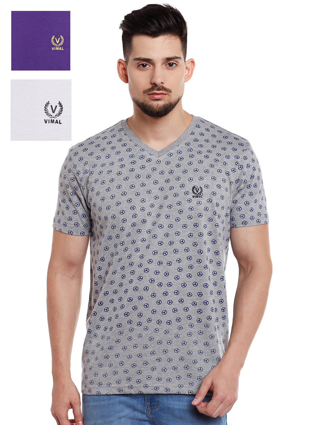 

MACK JONNEY Pack of 3 Slim Fit T-shirts, White