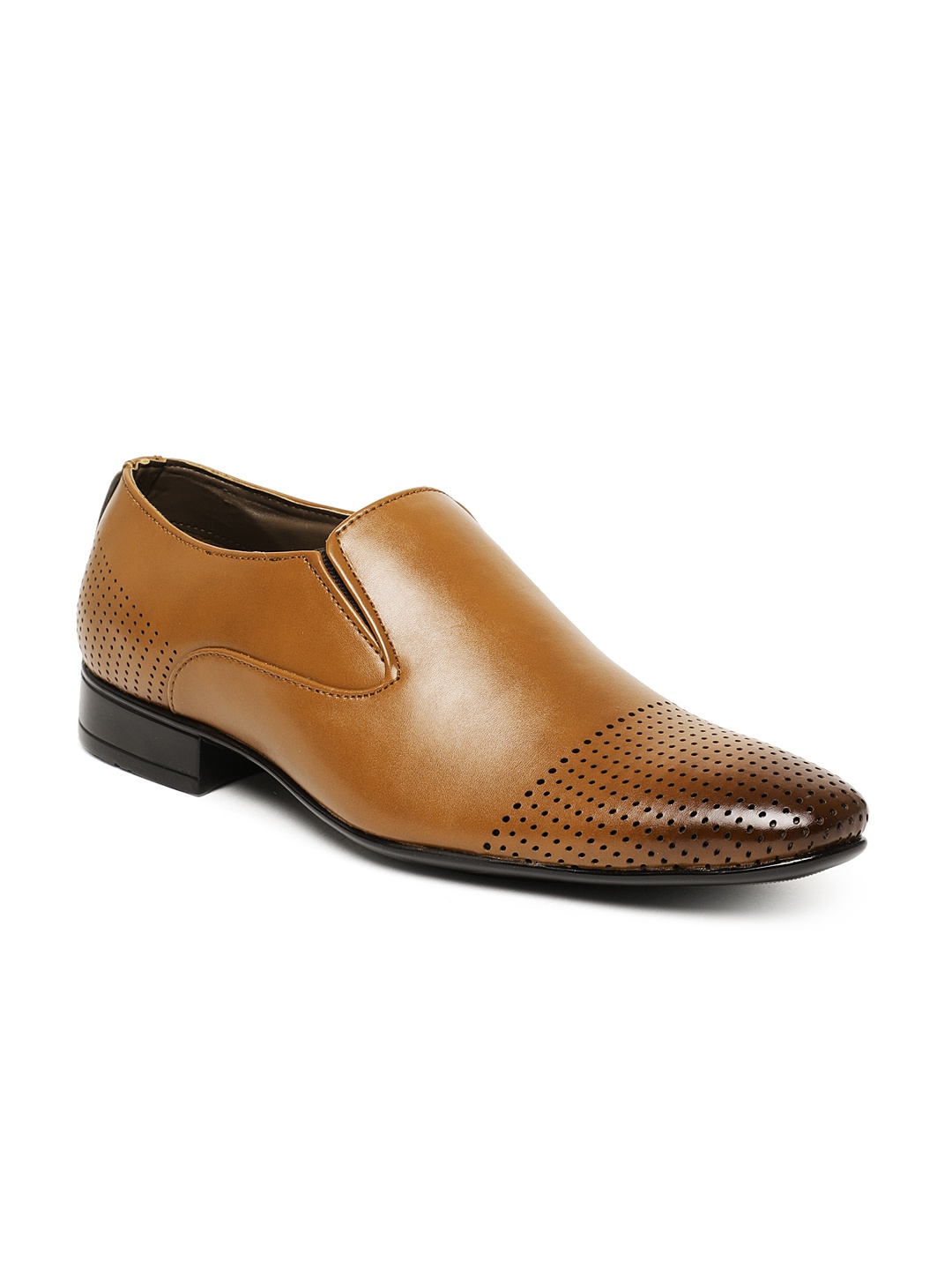 

San Frissco Men Tan Brown Formal Slip-Ons
