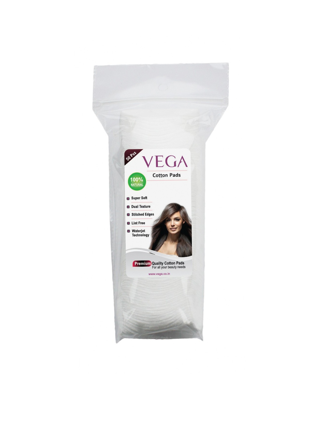 

VEGA Organic Cotton Balls for Makeup Remover & Face Cleansing CP-01 - 50 Pieces, White