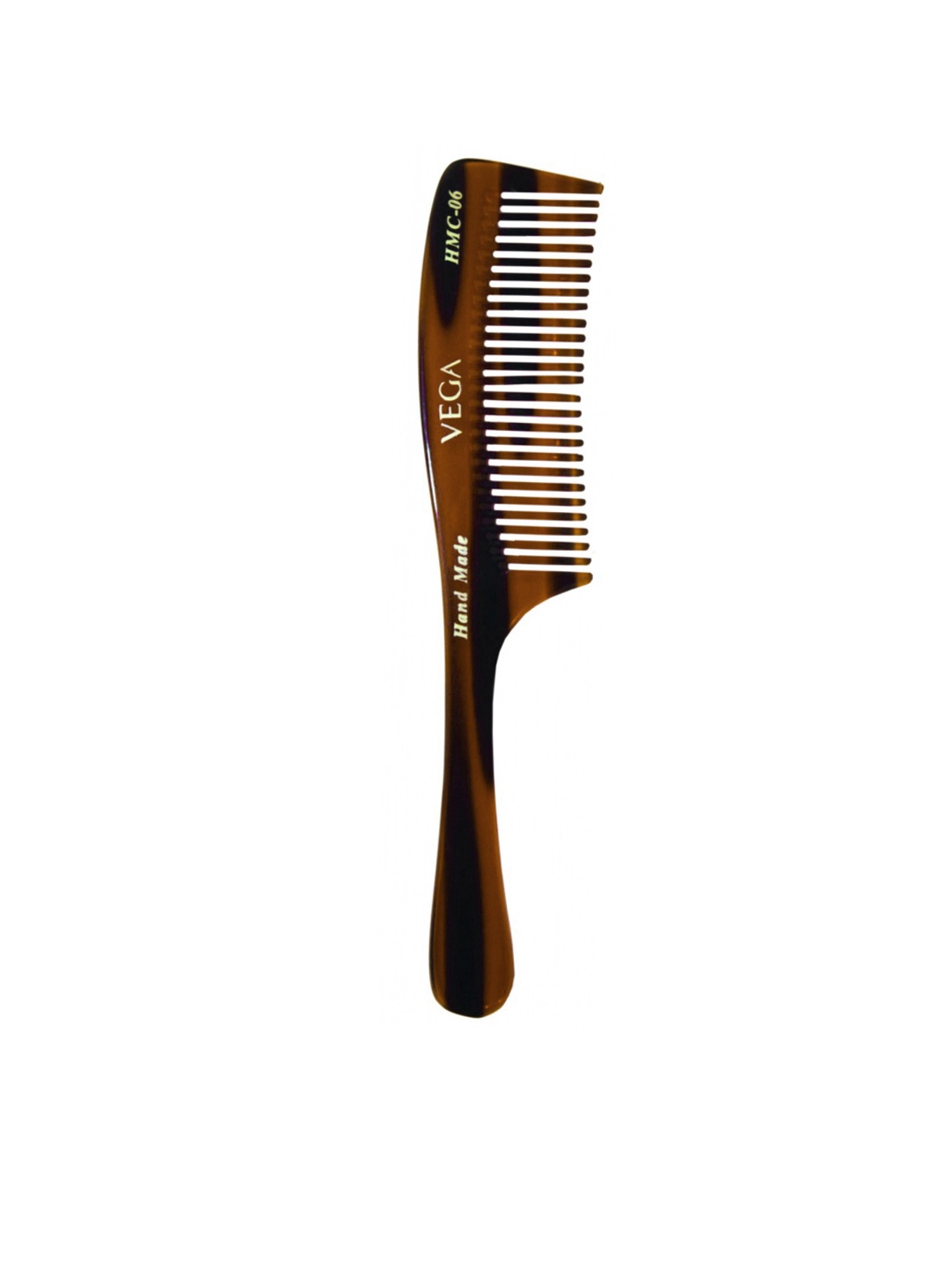 

VEGA Tortoise Shell Grooming Handmade Hair Comb HMC-06, Brown