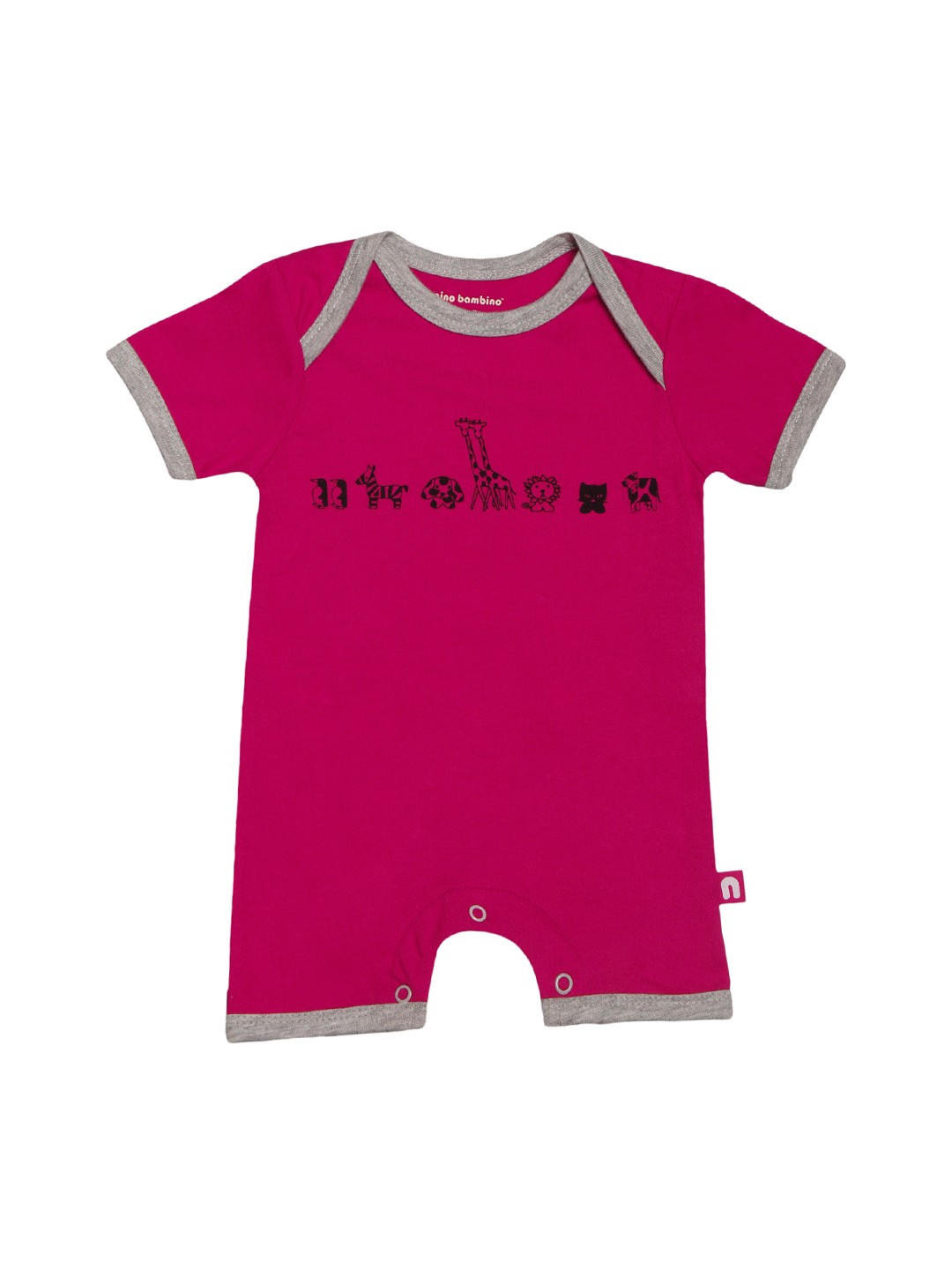 

Nino Bambino Boys Pink Solid Rompers