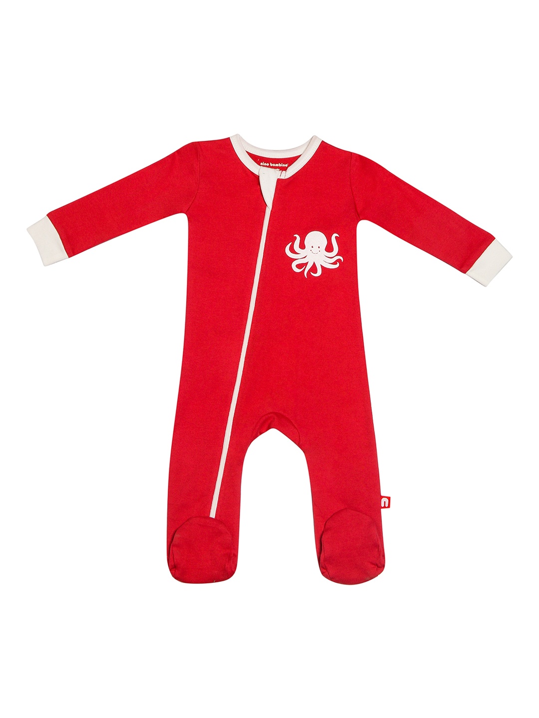 

Nino Bambino Girls Red Solid Sleepsuit