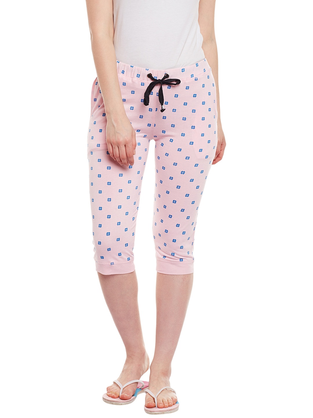 

Women Pink Printed Lounge Capris FF1_PRT_NO.5_PIN