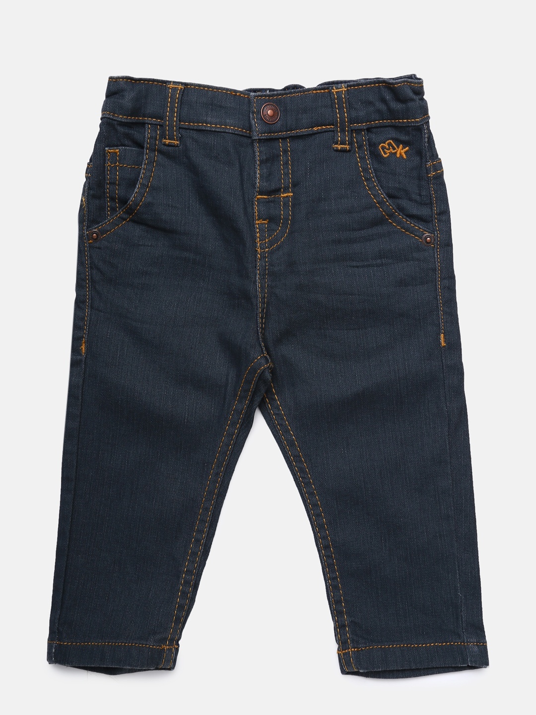 

MINI KLUB Boys Navy Blue Regular Fit Mid-Rise Clean Look Jeans
