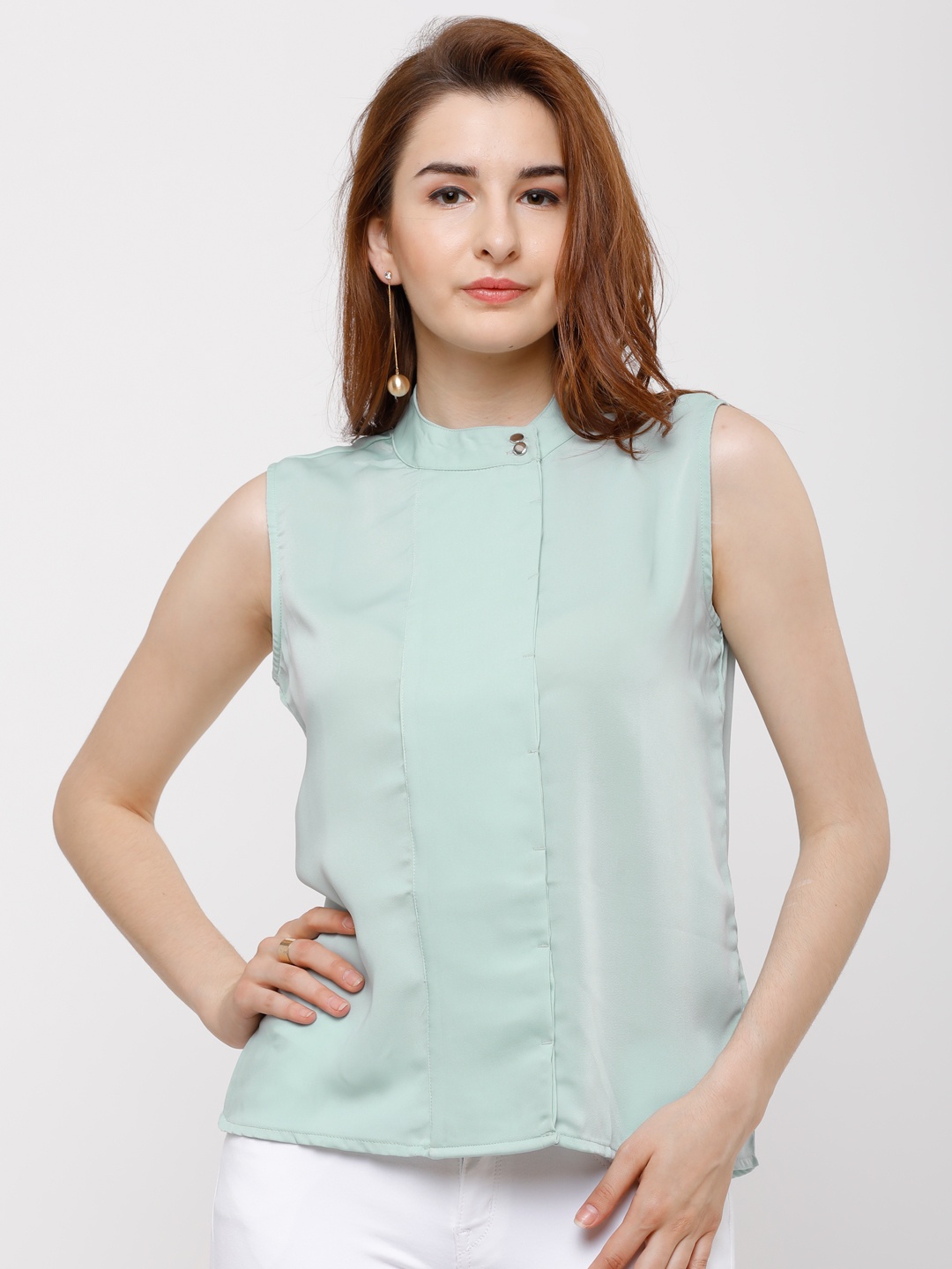 

Tokyo Talkies Women Blue Solid Top