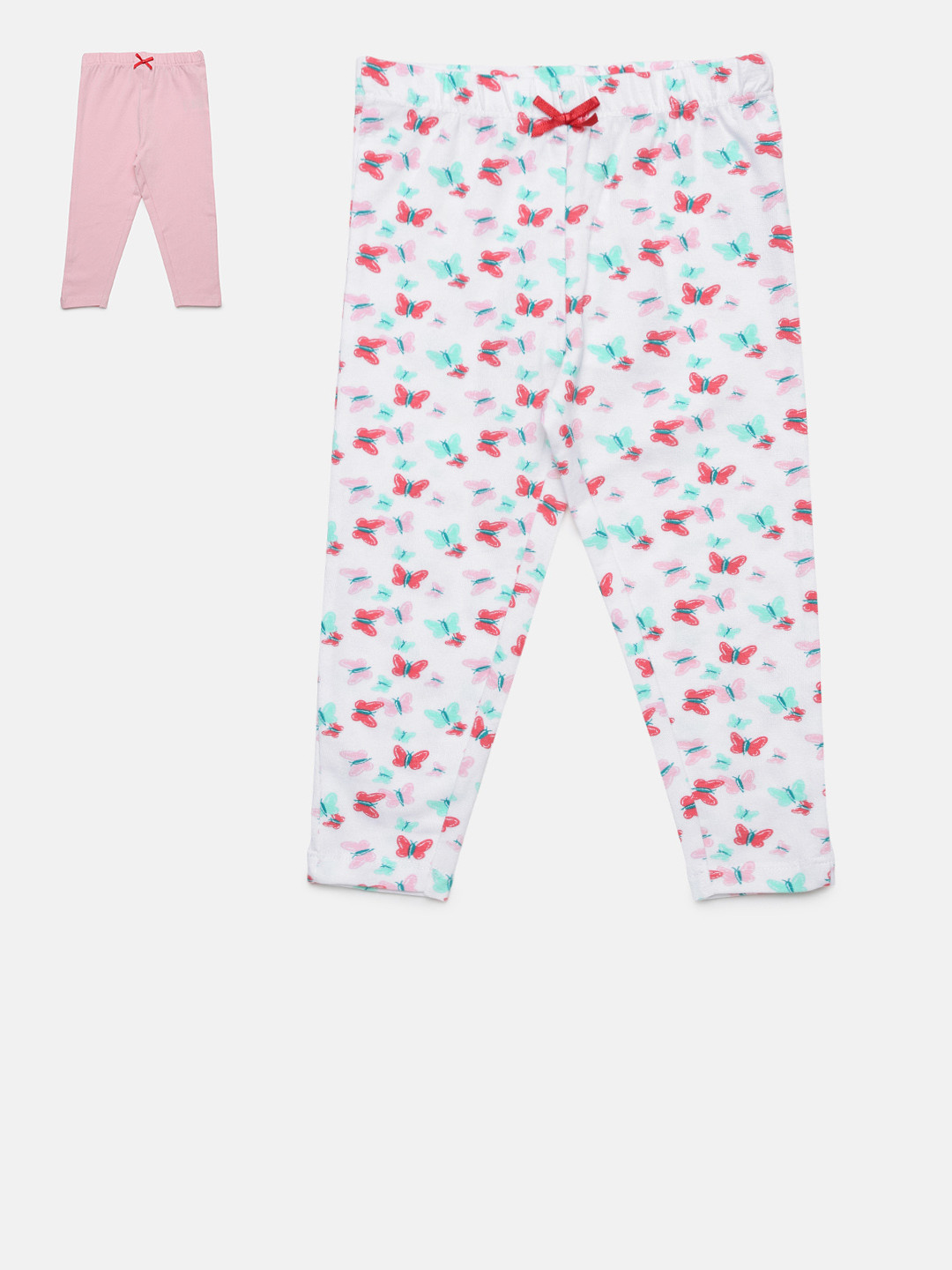 

MINI KLUB Girls Pack of 2 Ankle-Length Leggings, Pink