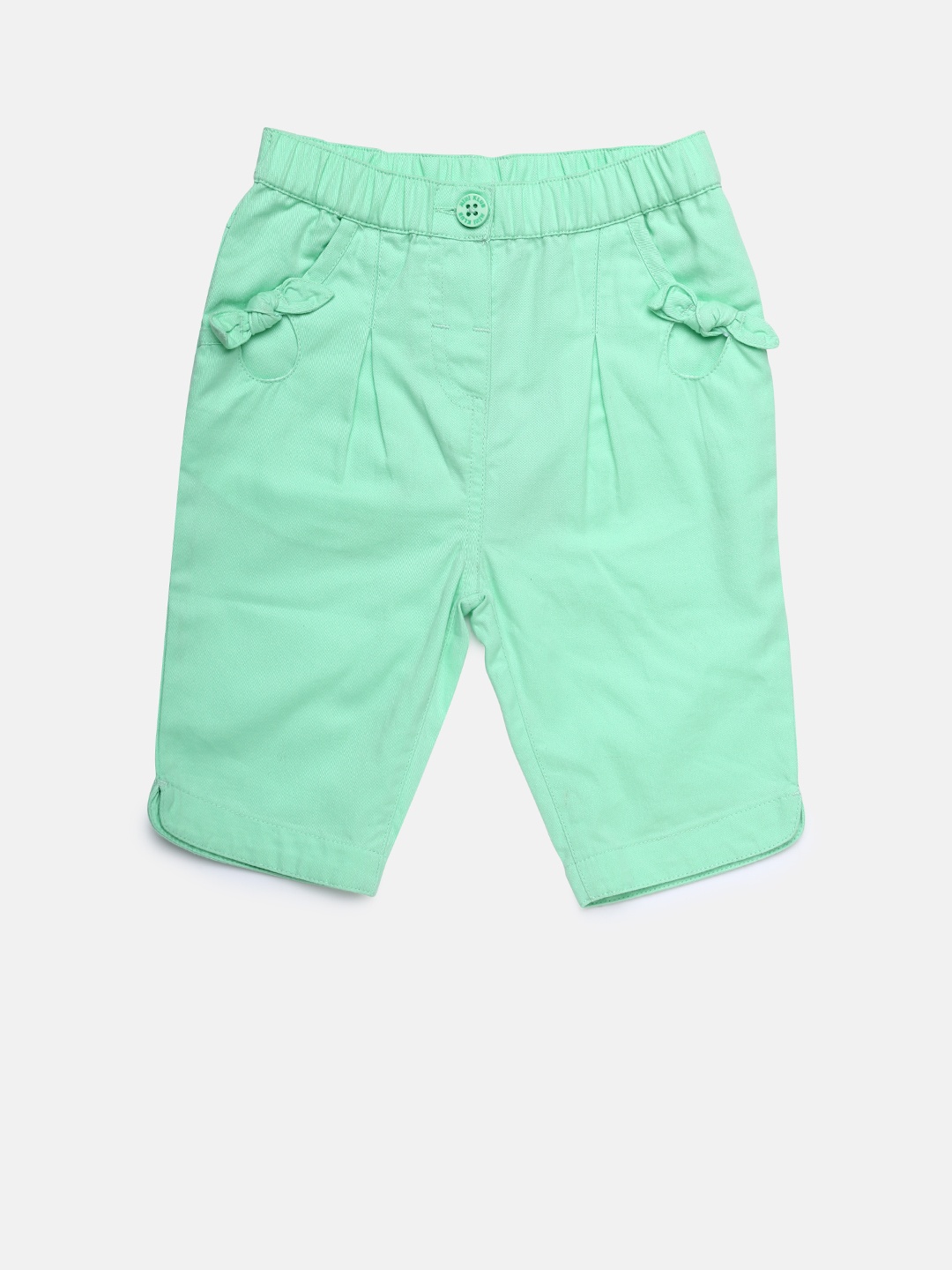 

MINI KLUB Girls Sea Green Solid Capris