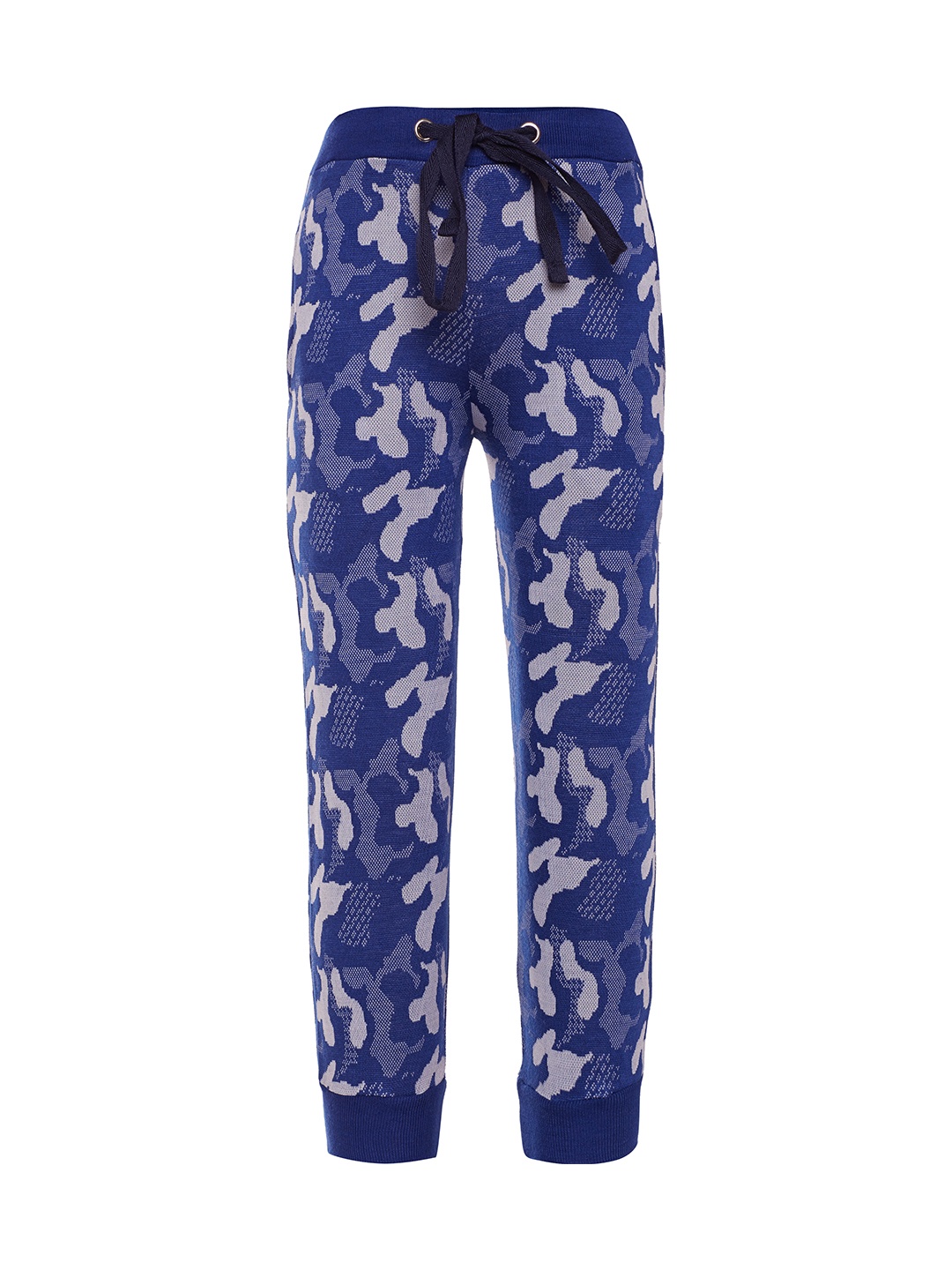 

VIMAL JONNEY Boys Blue Camfouflage Print Joggers
