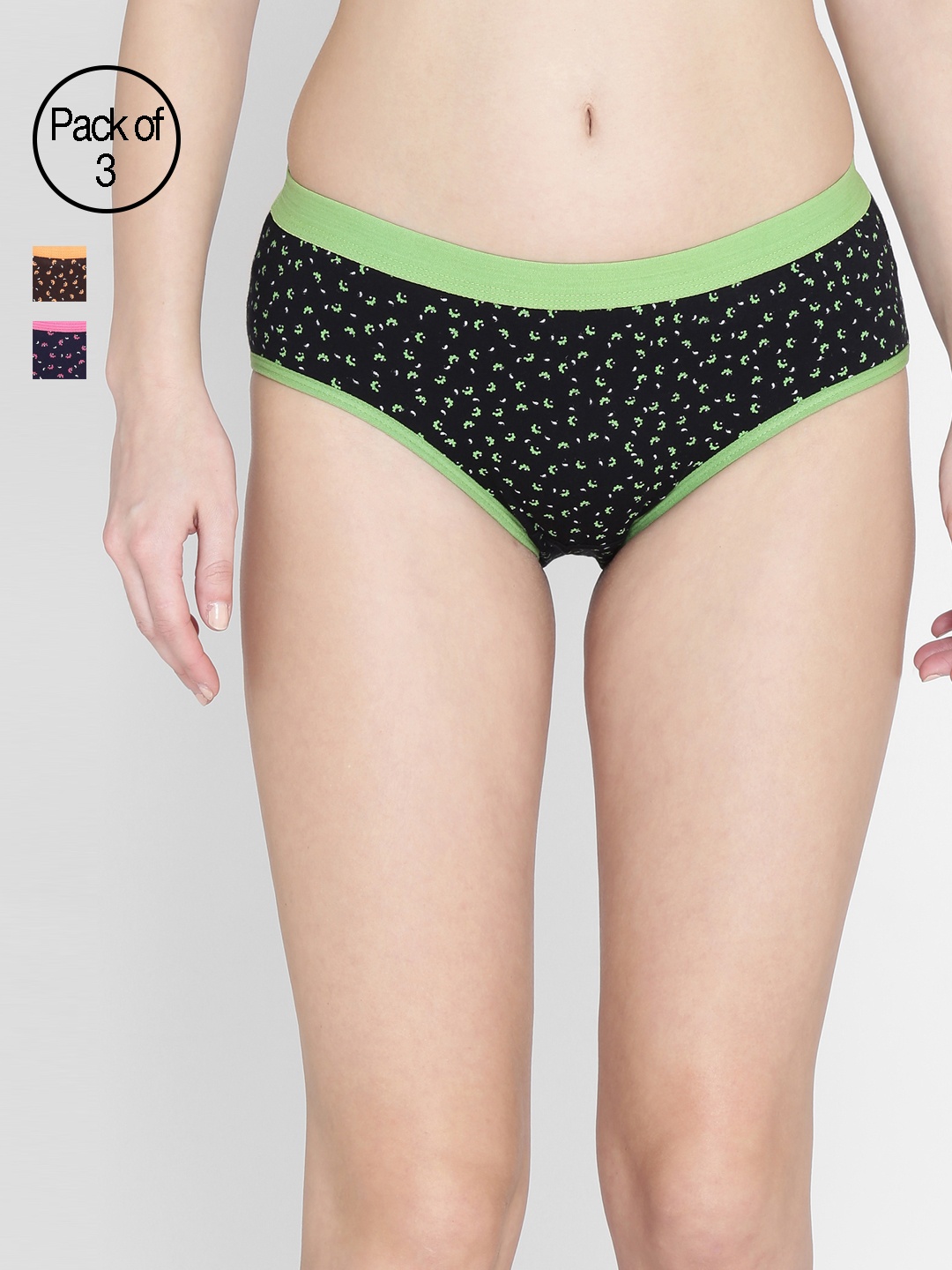 

Leading Lady Women Pack of 3 Assorted Basic Briefs star