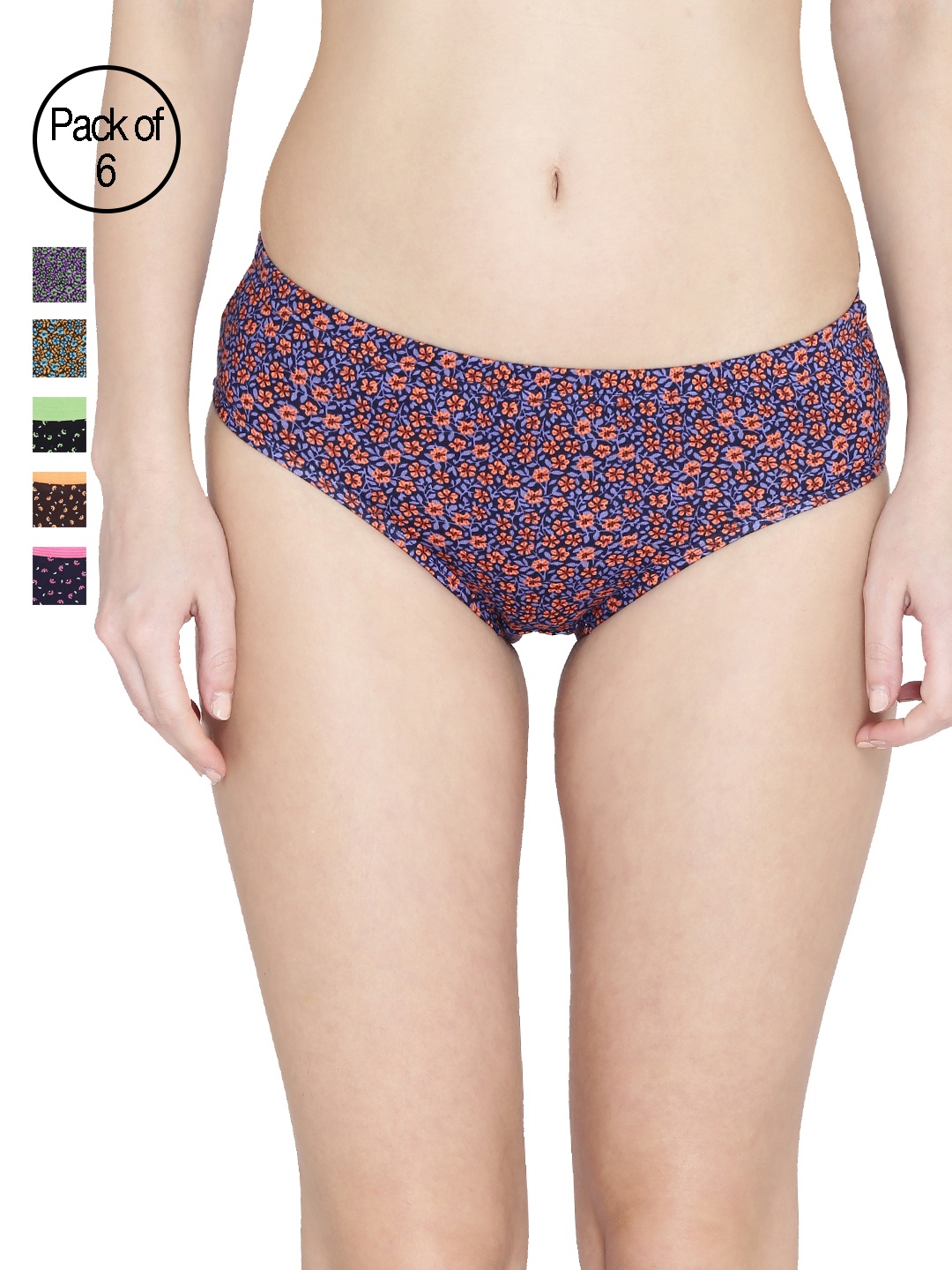 

Leading Lady Women Pack of 6 Assorted Basic Briefs star