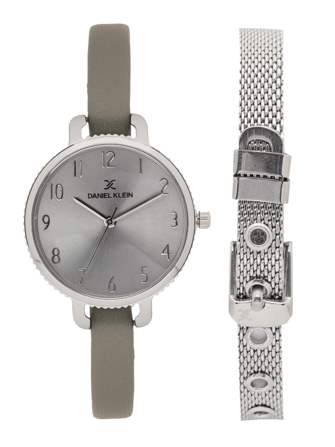 

Daniel Klein Women Gunmetal-Toned Analogue Watch Gift Set DK11793-5, Metallic