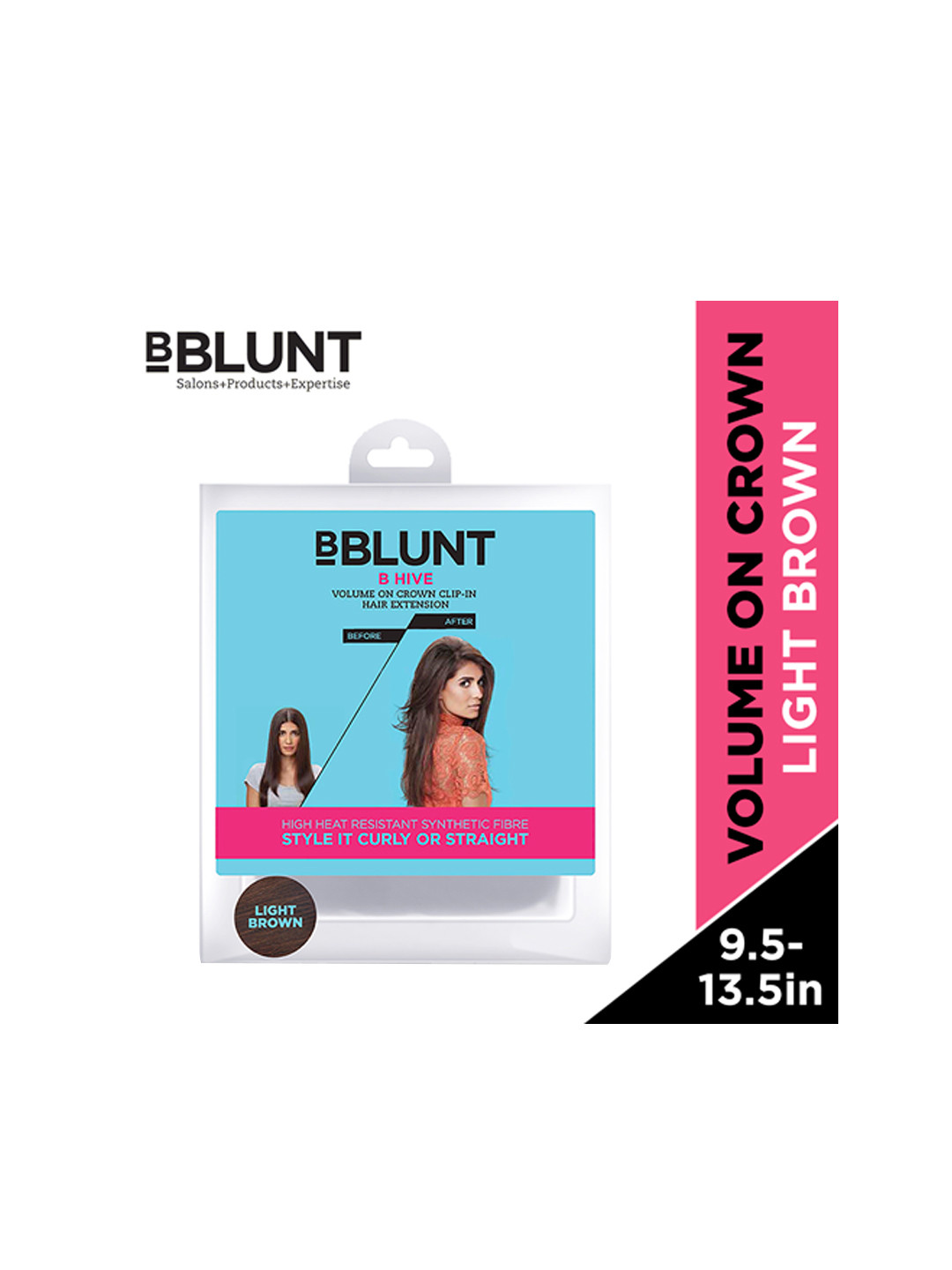 

BBLUNT Light Brown B Hive Volume On Crown Clip On Hair Extension