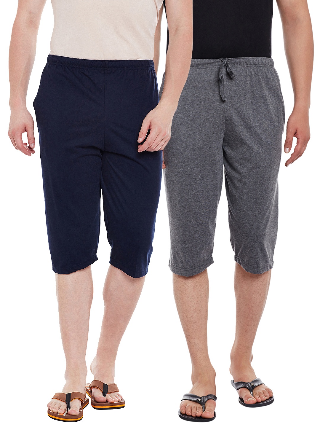 

VIMAL JONNEY Men Pack of 2 Lounge Shorts DD13-NVY-ATHRA, Navy blue