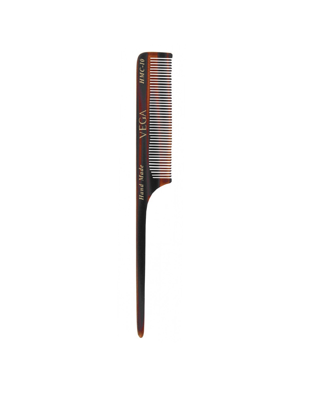 

VEGA Tortoise Shell Pattern Handmade Tail Hair Comb HMC-10, Brown