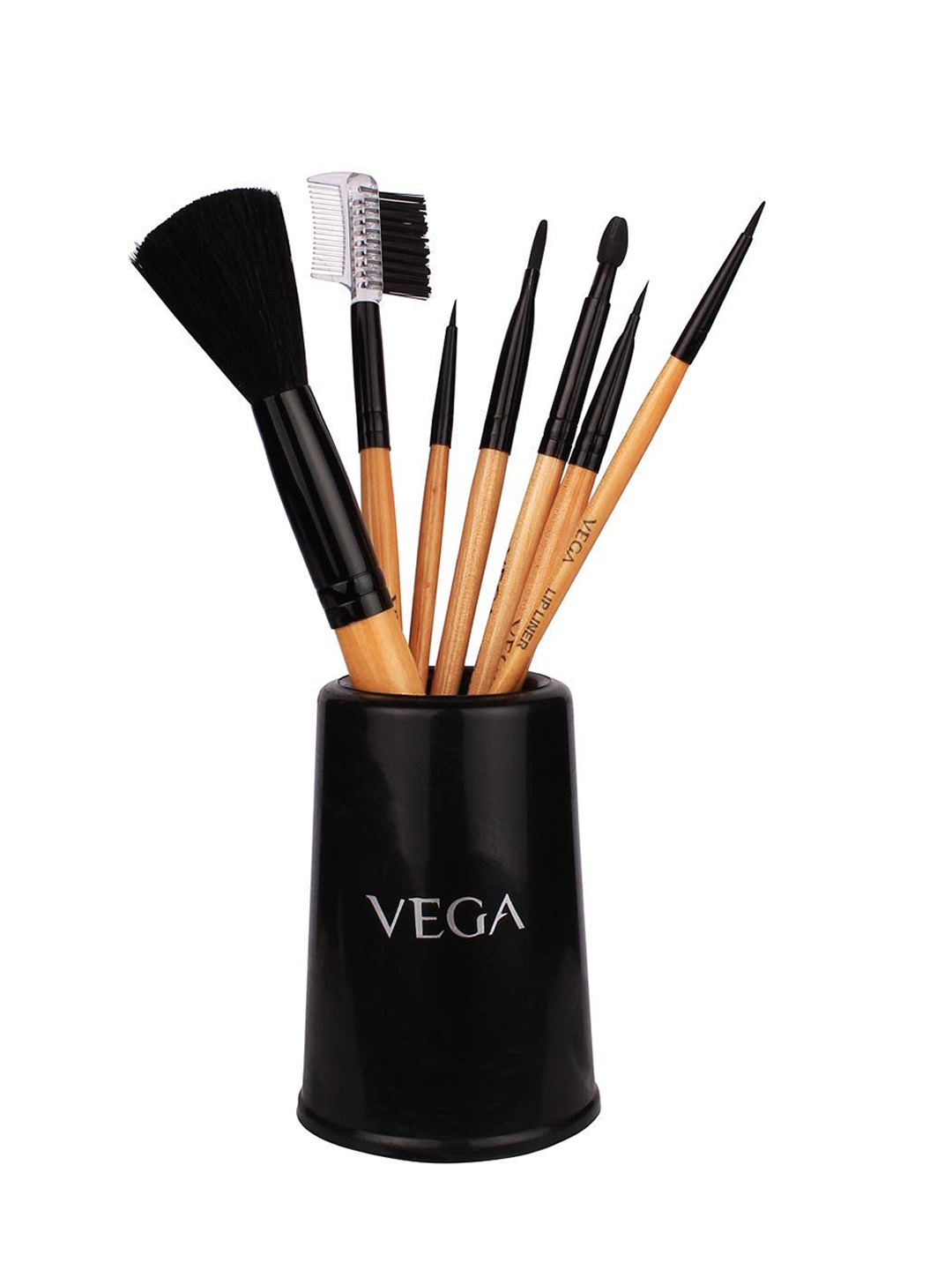 

VEGA Women Set of 7 Beige & Black Makeup Brushes EVS-7