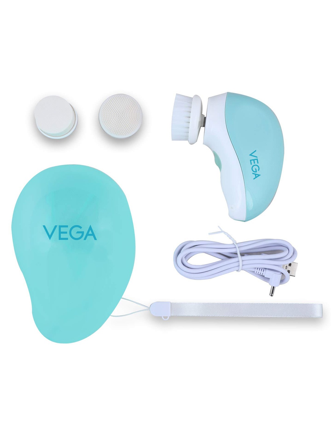 

VEGA 3 in 1 Facial Cleanser & Massager with 2hrs Runtime & IPX 6 Washable - VHFC-01, Blue