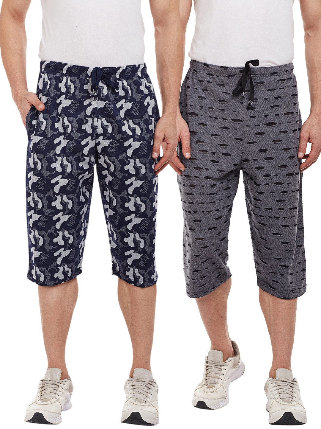 

VIMAL JONNEY Men Pack of 2 Slim Fit Shorts, Navy blue