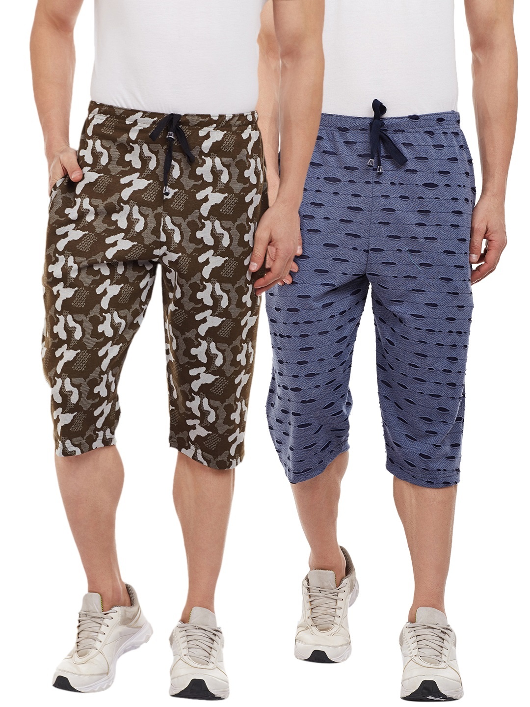 

VIMAL JONNEY Men Pack of 2 Slim Fit Shorts, Olive