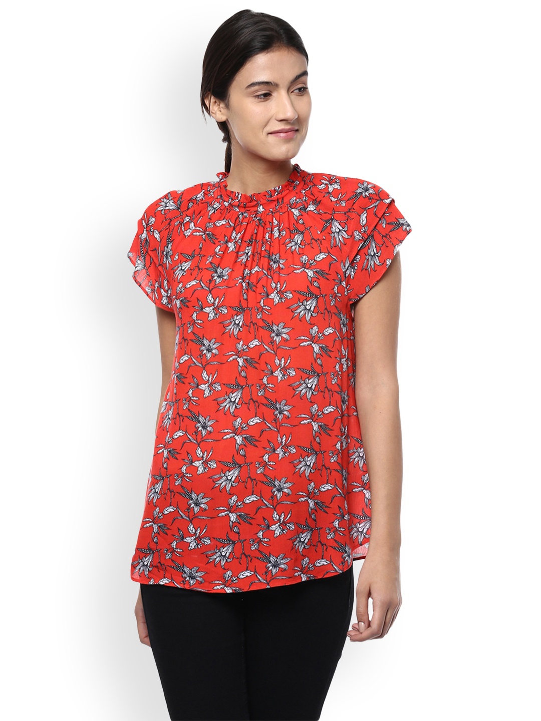 

Allen Solly Woman Women Red Printed Top