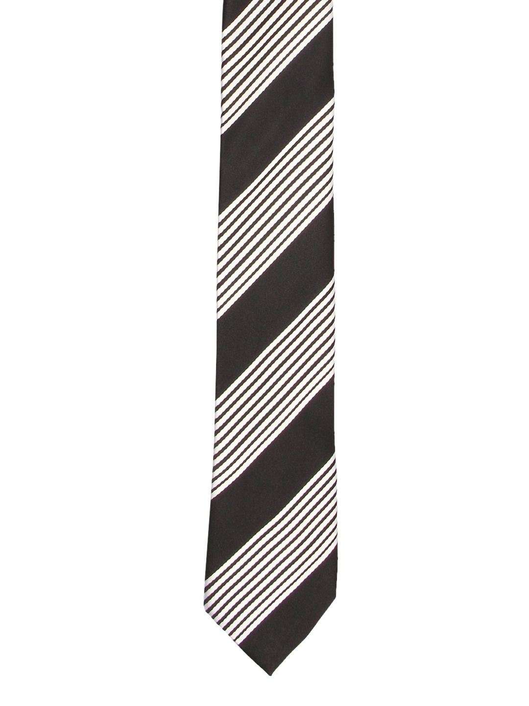 

Tossido Black & White Woven Design Skinny Tie