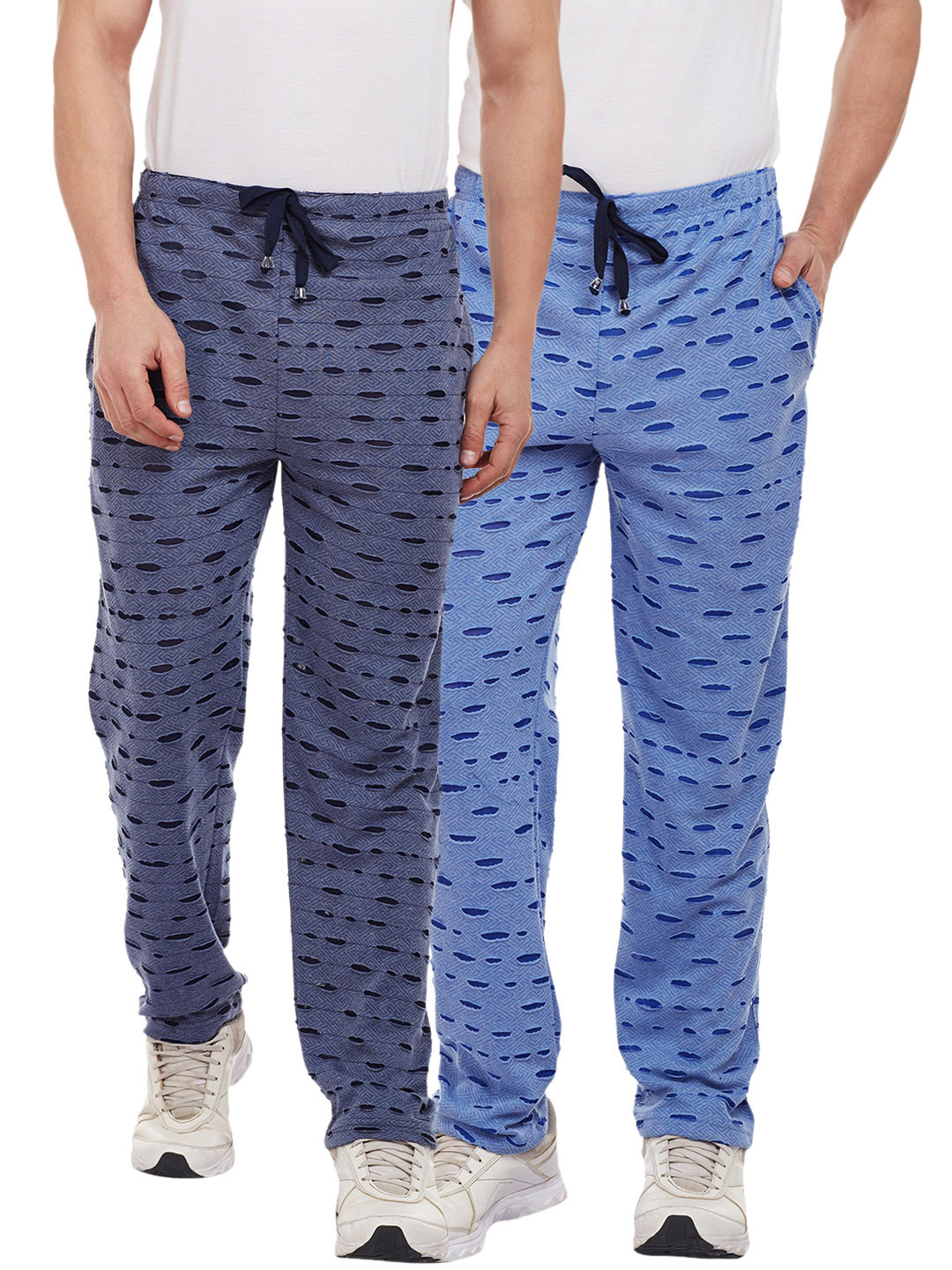 

VIMAL JONNEY Men Pack Of 2 Slim Fit Track Pants, Navy blue