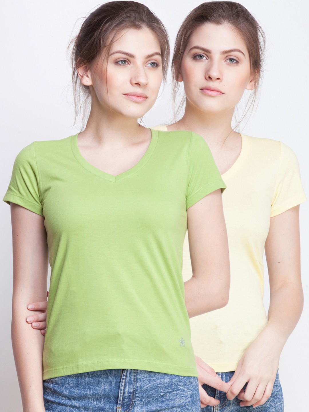 

Dollar Missy Pack of 2 T-shirts, Green