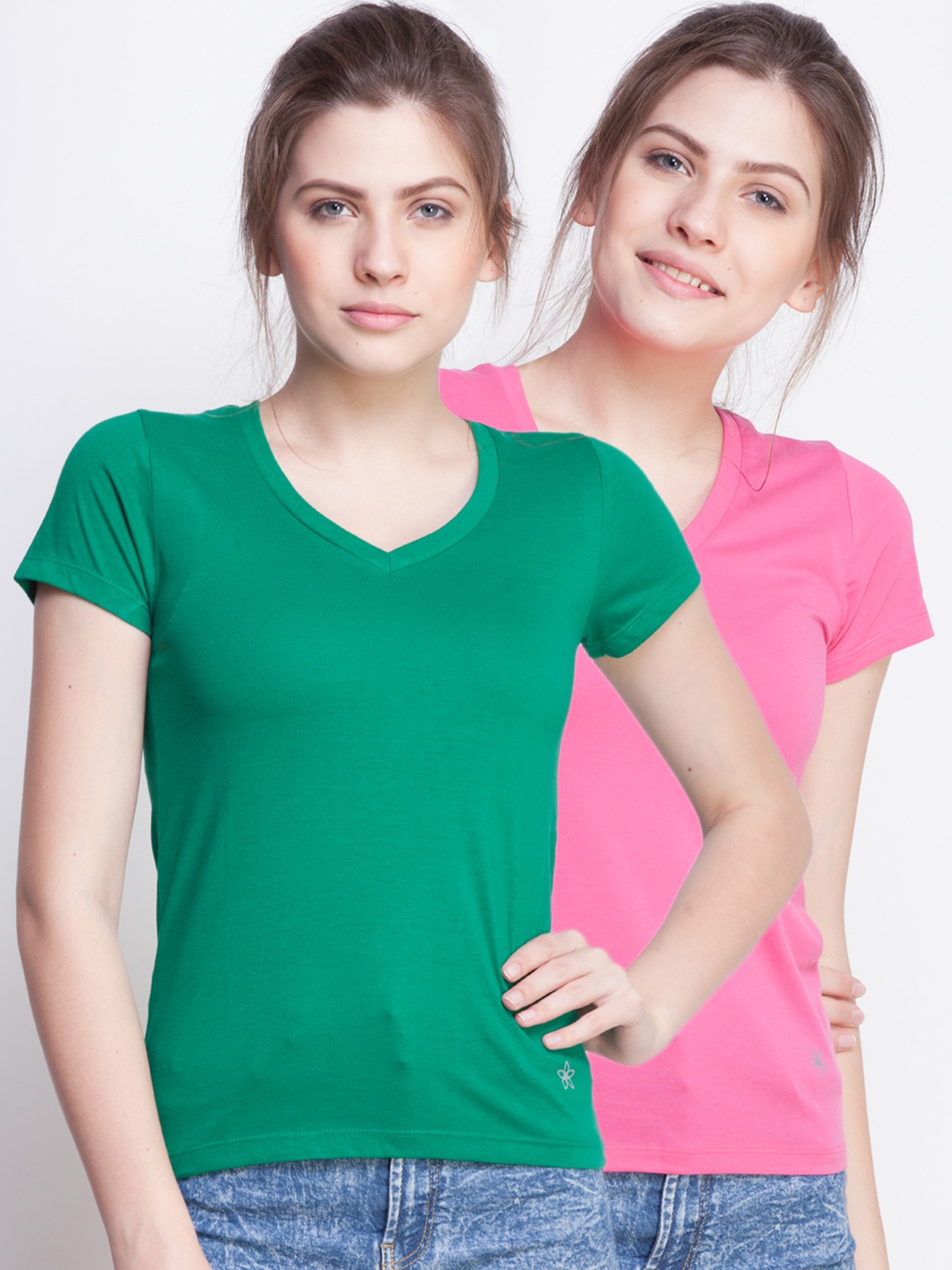 

Dollar Missy Pack of 2 T-shirts, Green