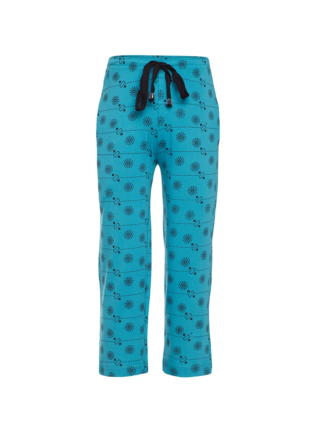 

VIMAL JONNEY Girls Turquoise-Blue Printed Trackpants