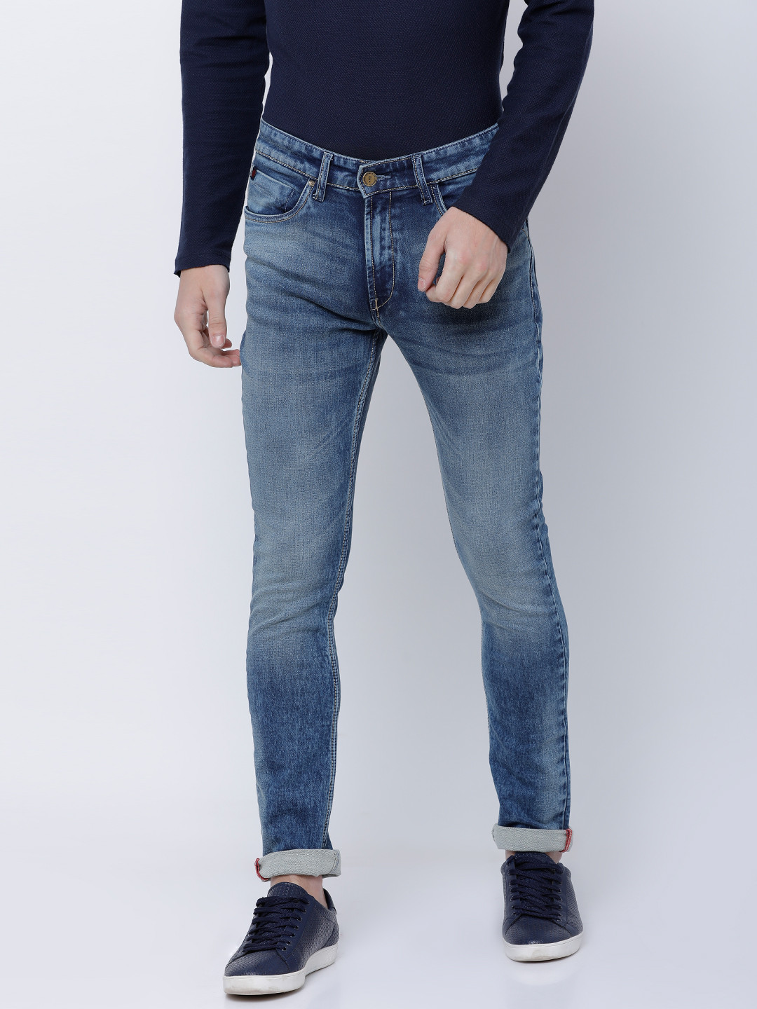 

LOCOMOTIVE Men Blue Slim Fit Mid-Rise Clean Look Stretchable Jeans