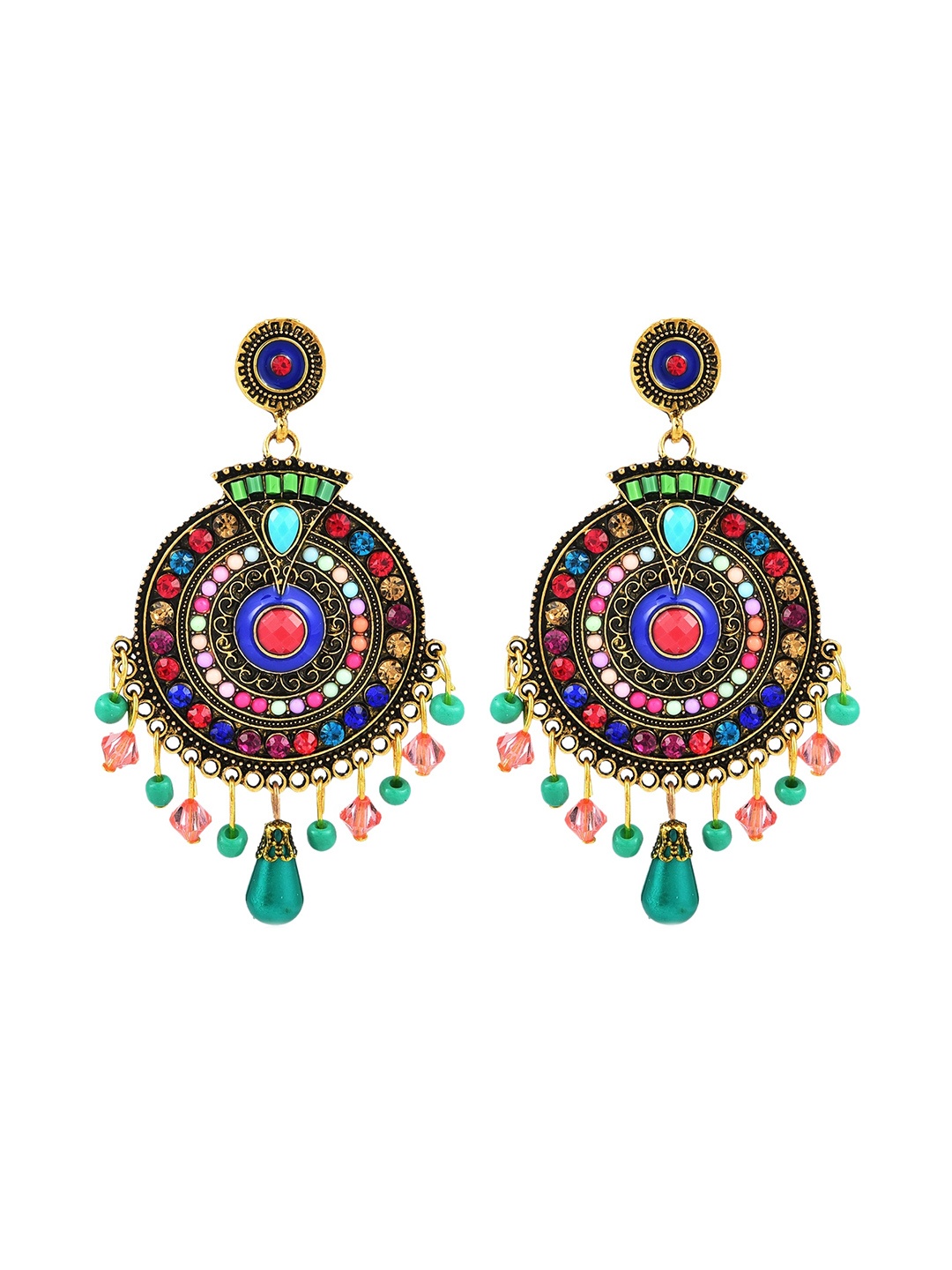 

Crunchy Fashion Multicoloured Contemporary Drop Earrings, Multi