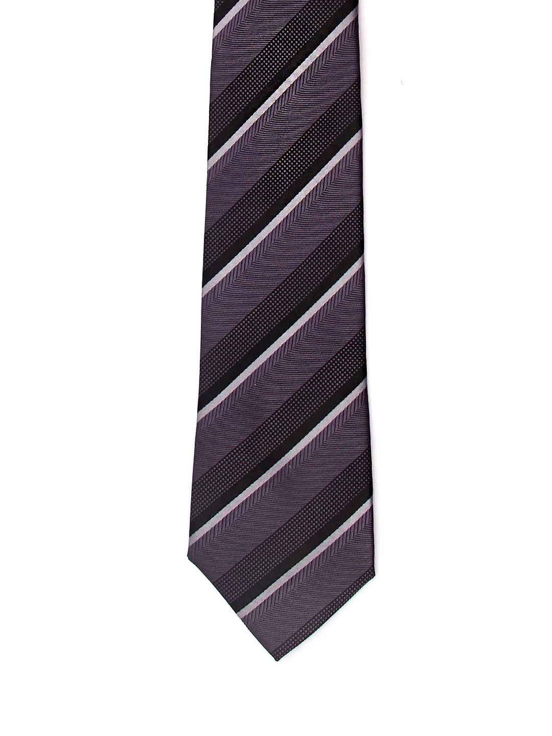 

Tossido Men Grey & Purple Woven Design Broad Tie